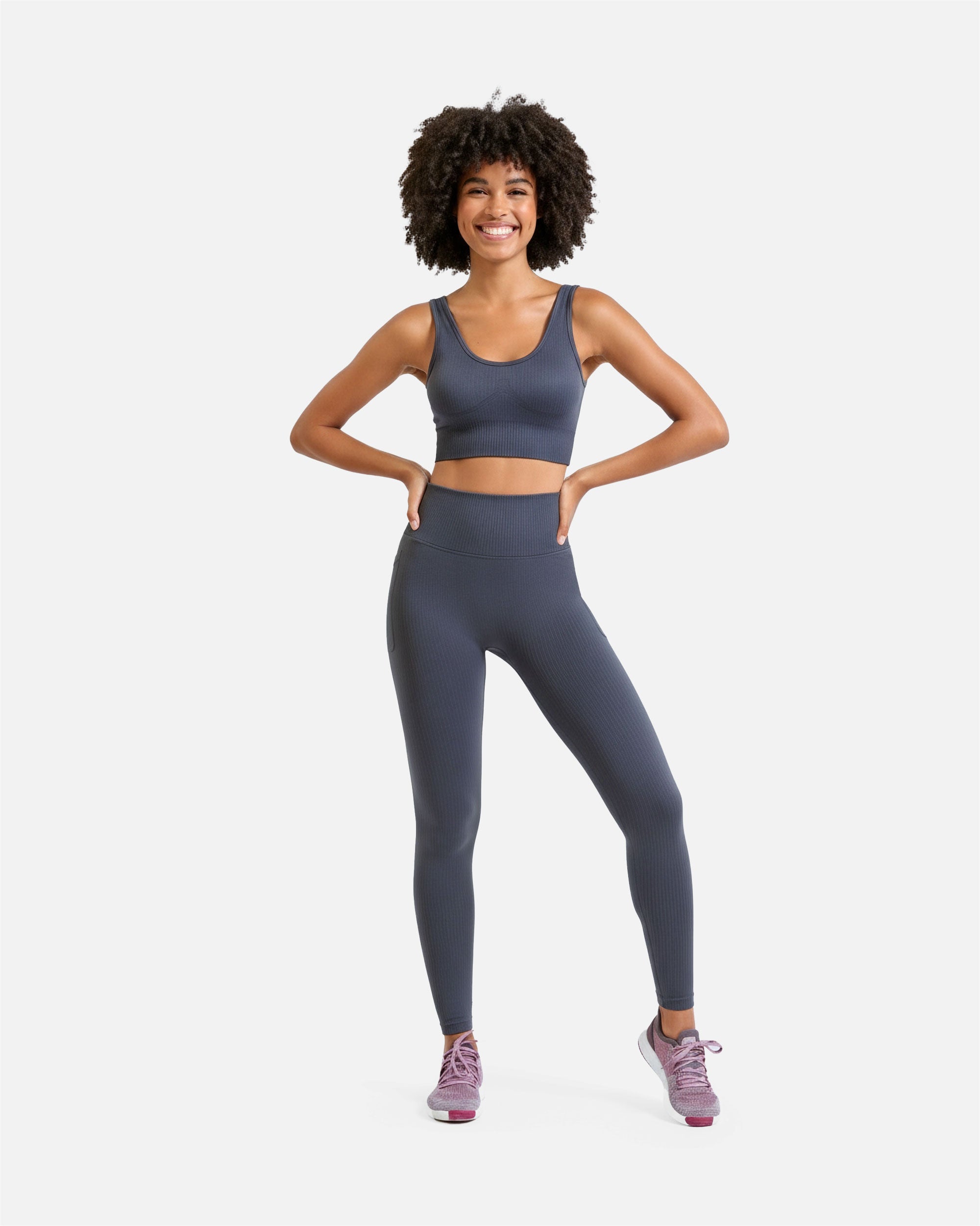 Damen Ribbed Pocket Leggings von VIVID