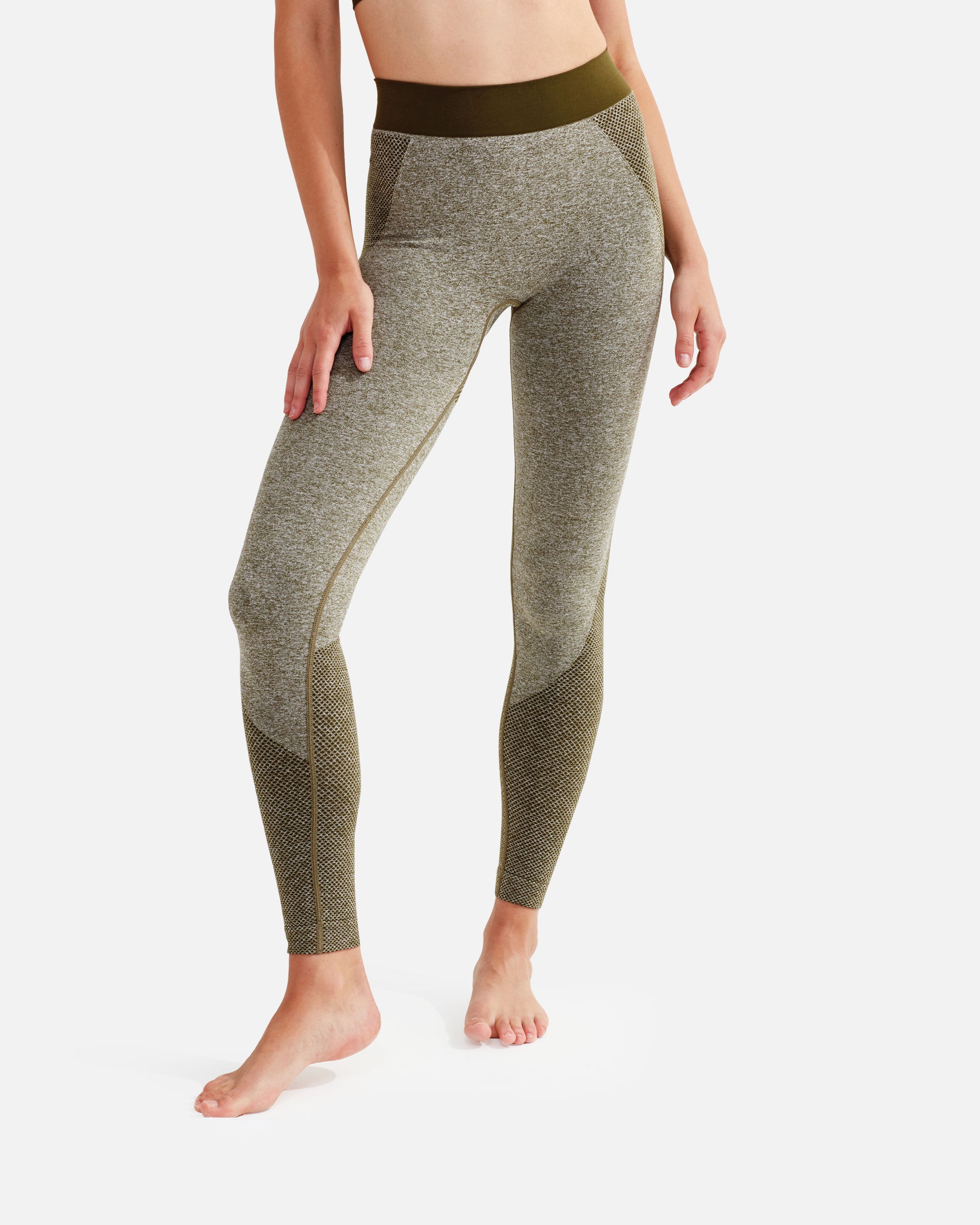Damen Flex Leggings Olive Melange von VIVID