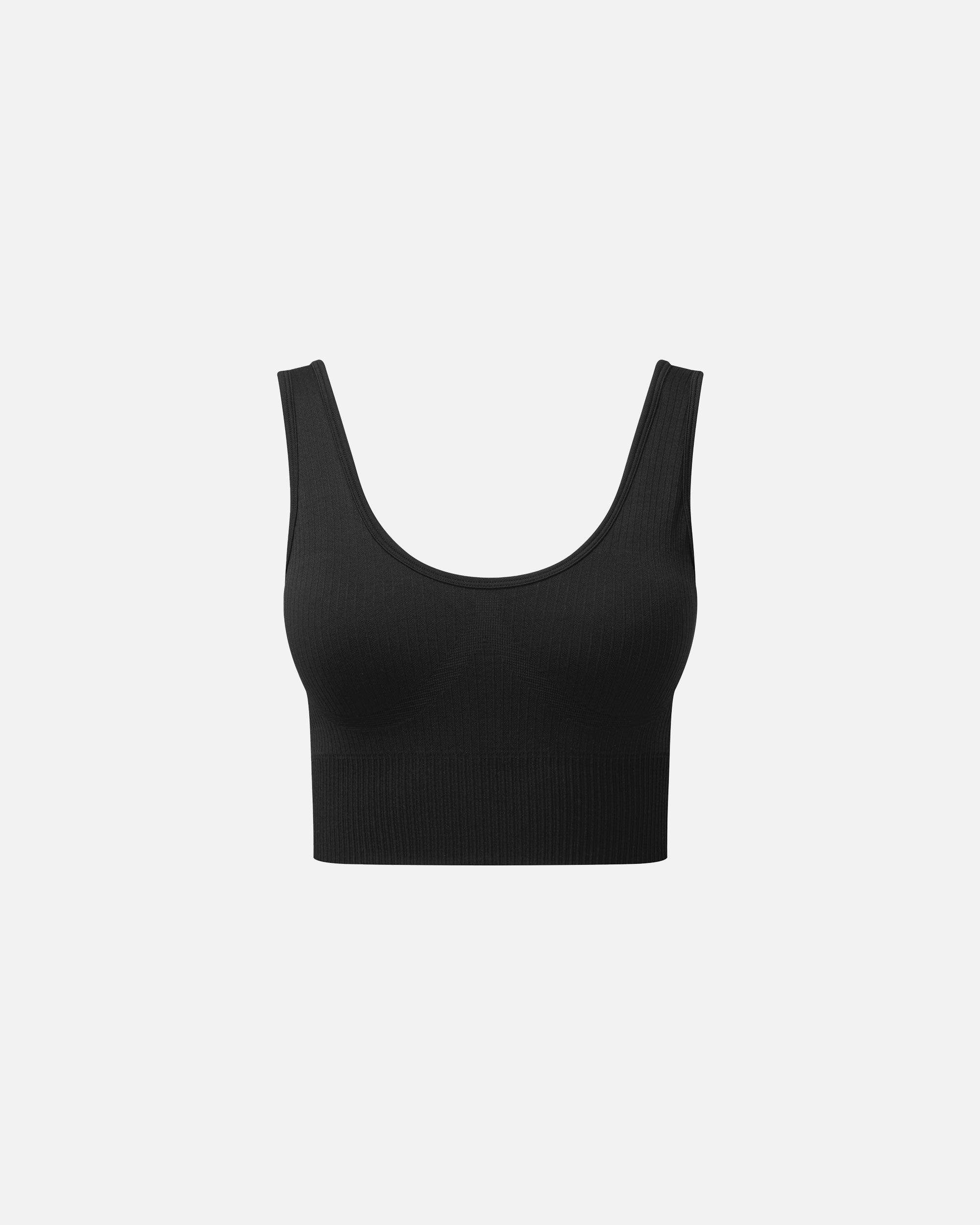 Damen Ribbed Sport-BH Black von VIVID