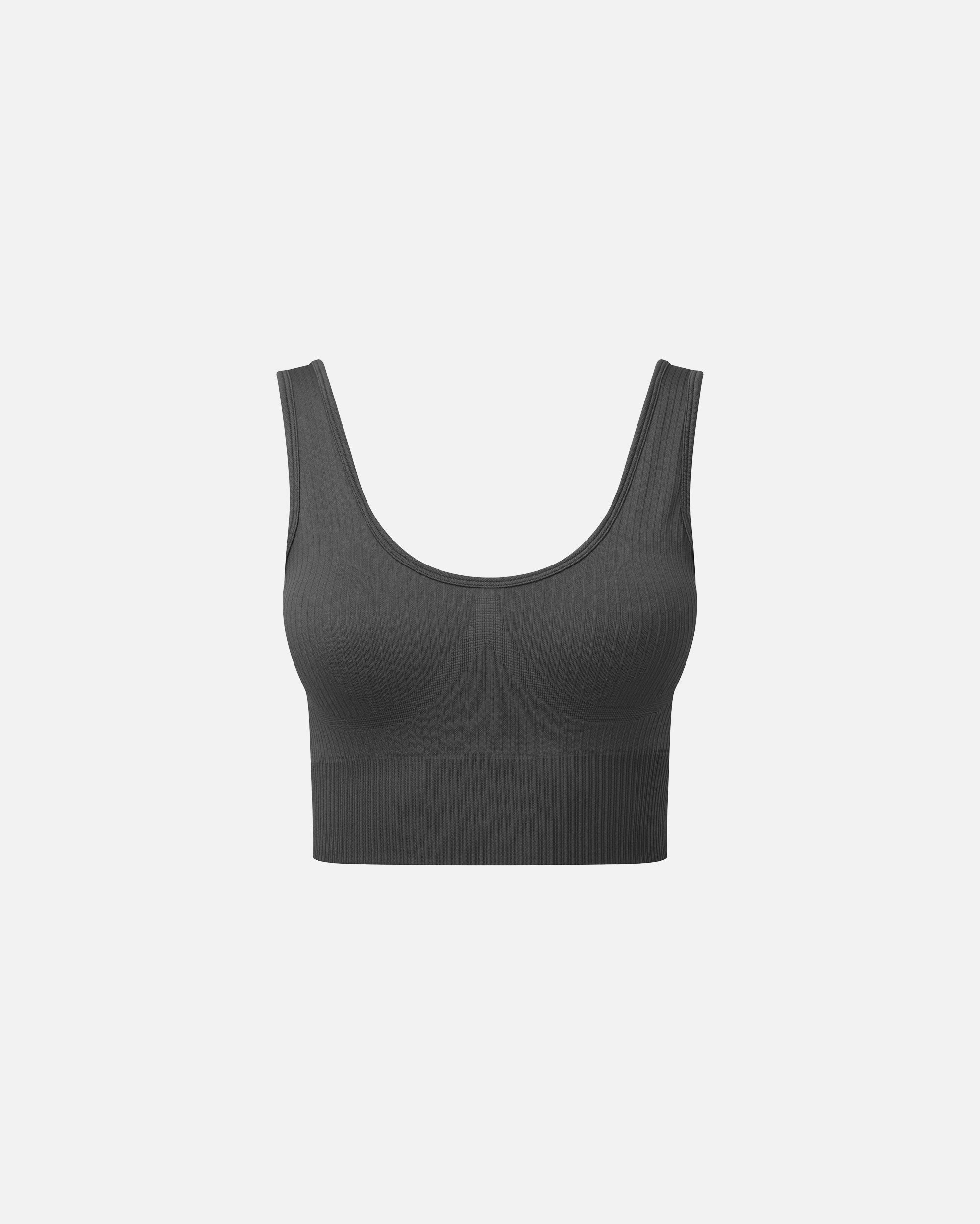 Damen Ribbed Sport-BH Charcoal von VIVID