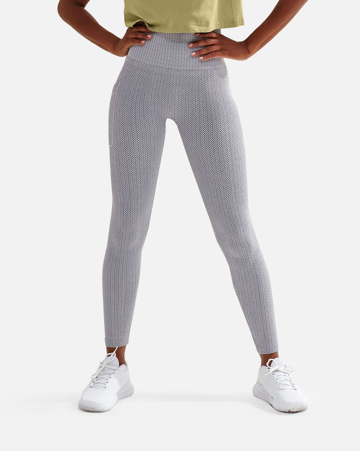 Gestrickte Damen Pocket Leggings Grey Heather von VIVID