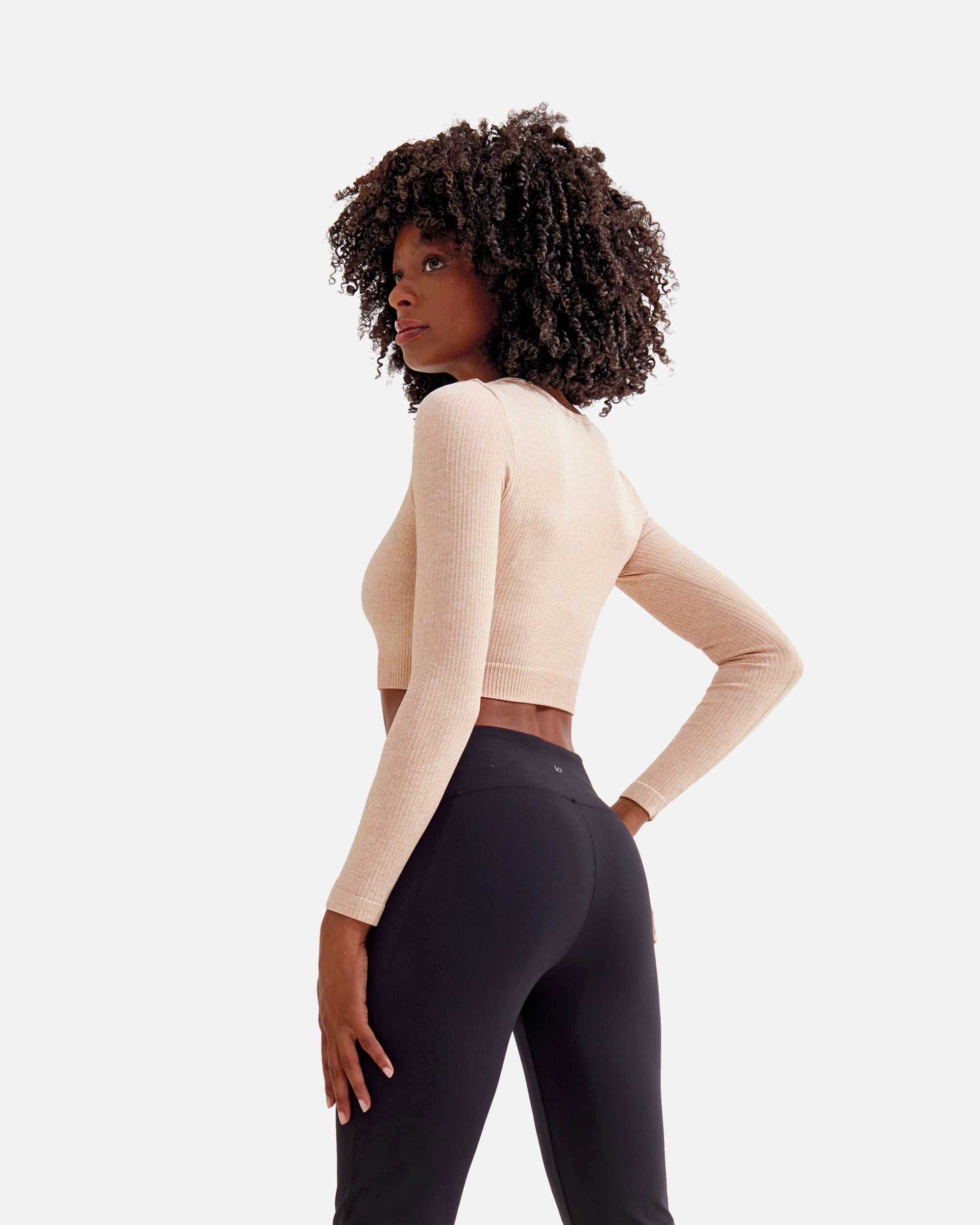 Damen Ribbed Sport Langarmshirt von VIVID