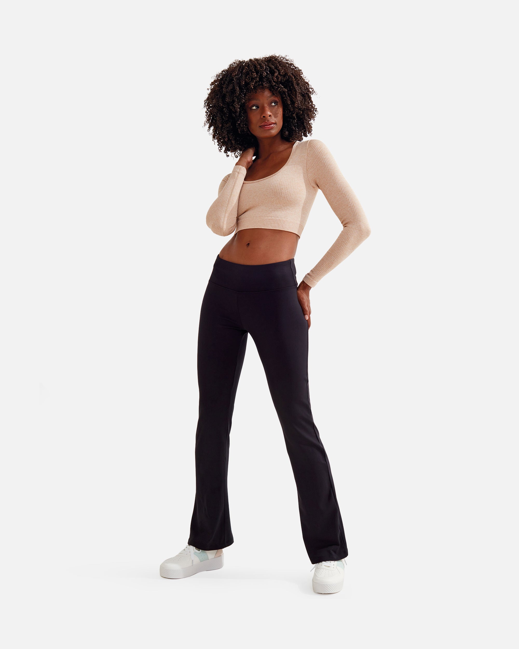 Damen Ribbed Sport Langarmshirt von VIVID