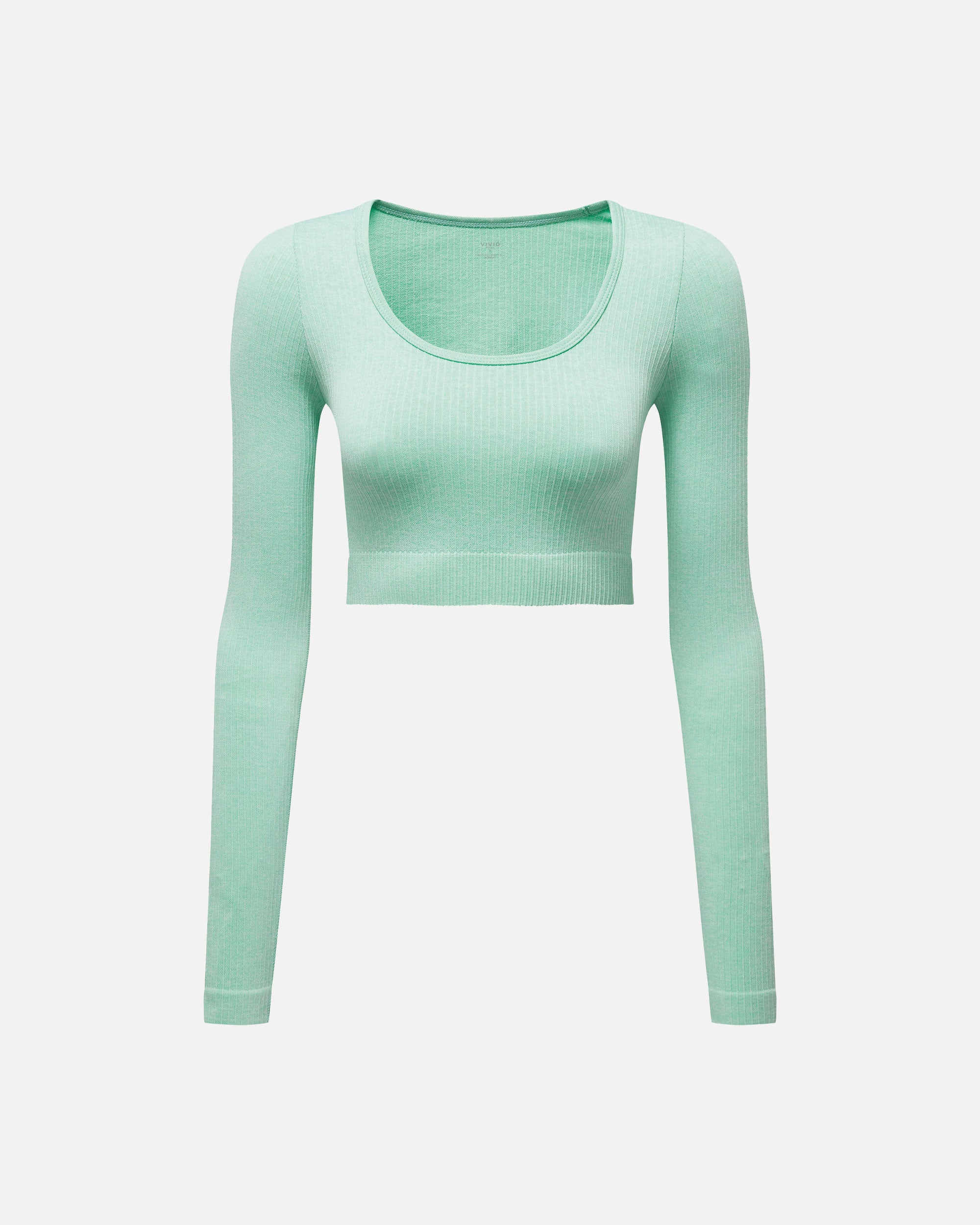 Damen Ribbed Sport Langarmshirt Peppermint von VIVID