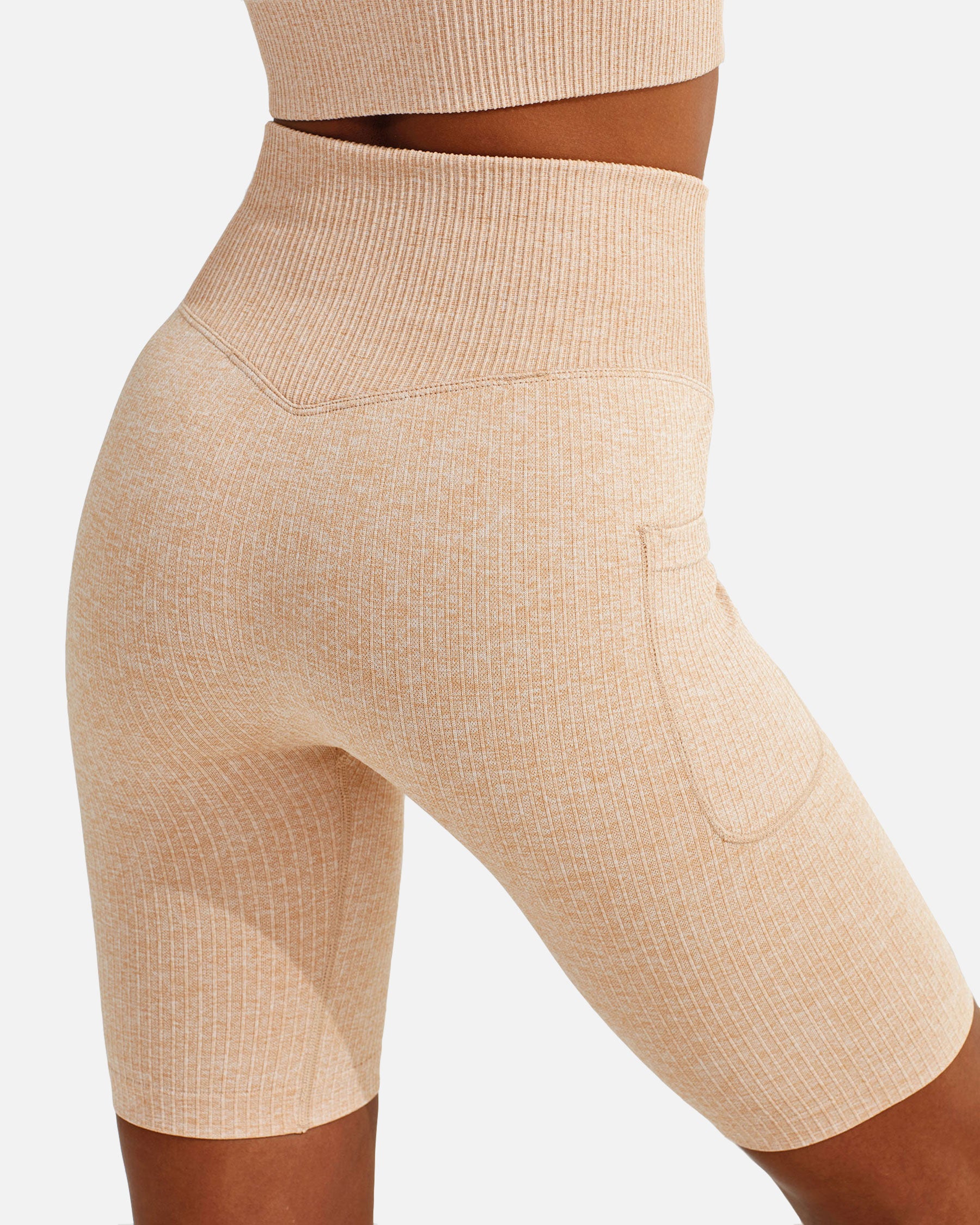 Damen Ribbed Pocket Sport Shorts von VIVID