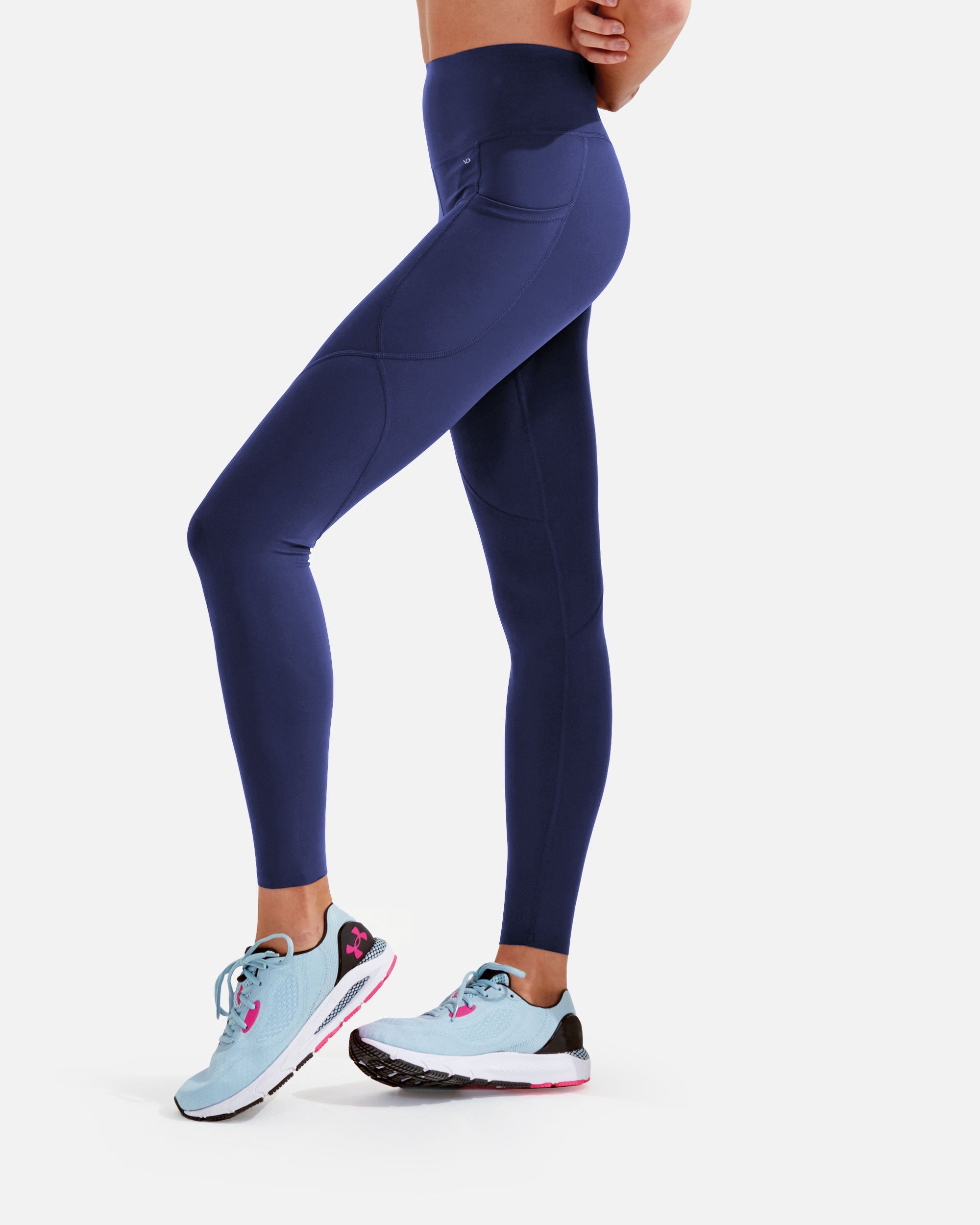 Damen Hourglass Pocket Leggings Navy Blue von VIVID