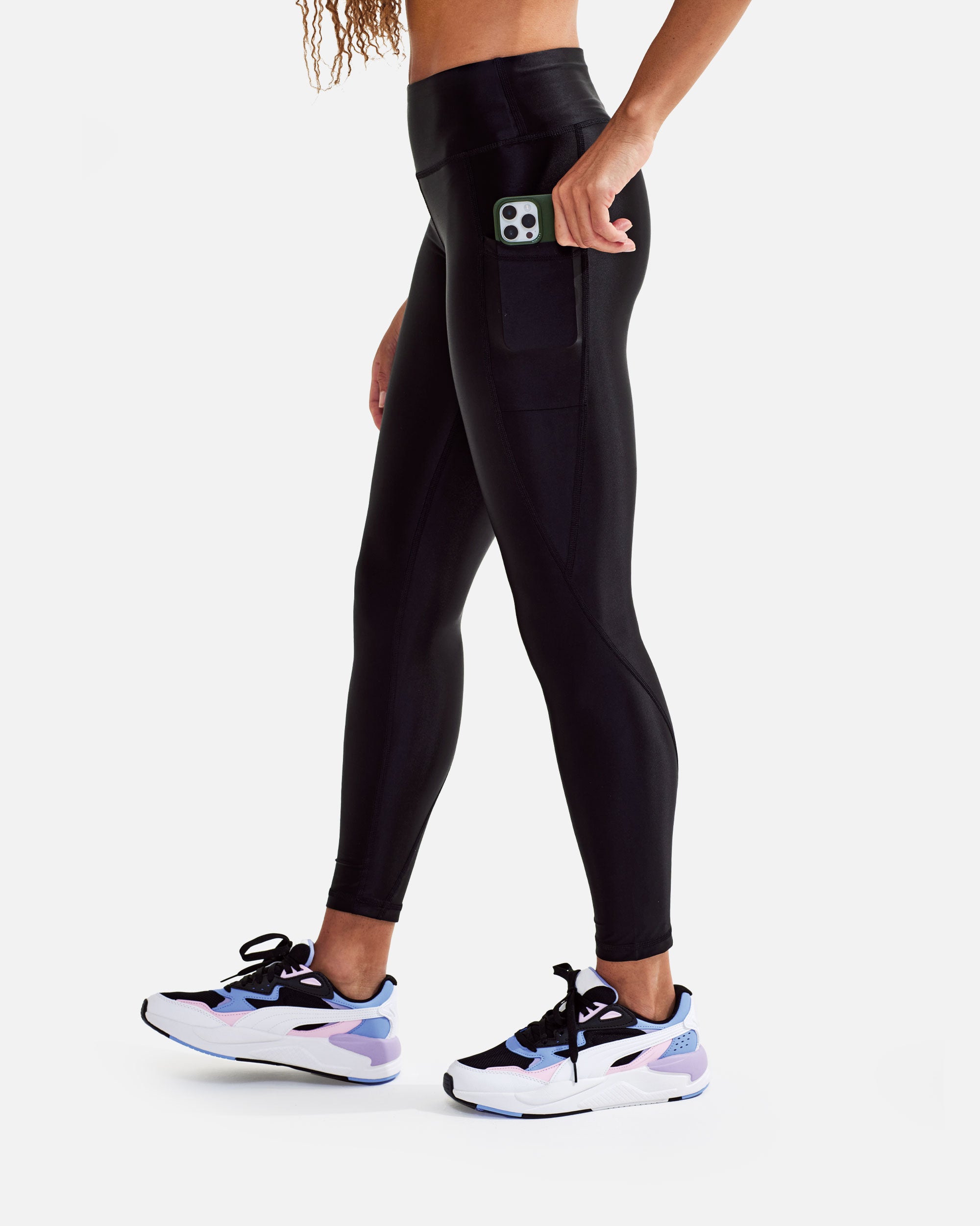 Damen Hochglanz Pocket Leggings von VIVID
