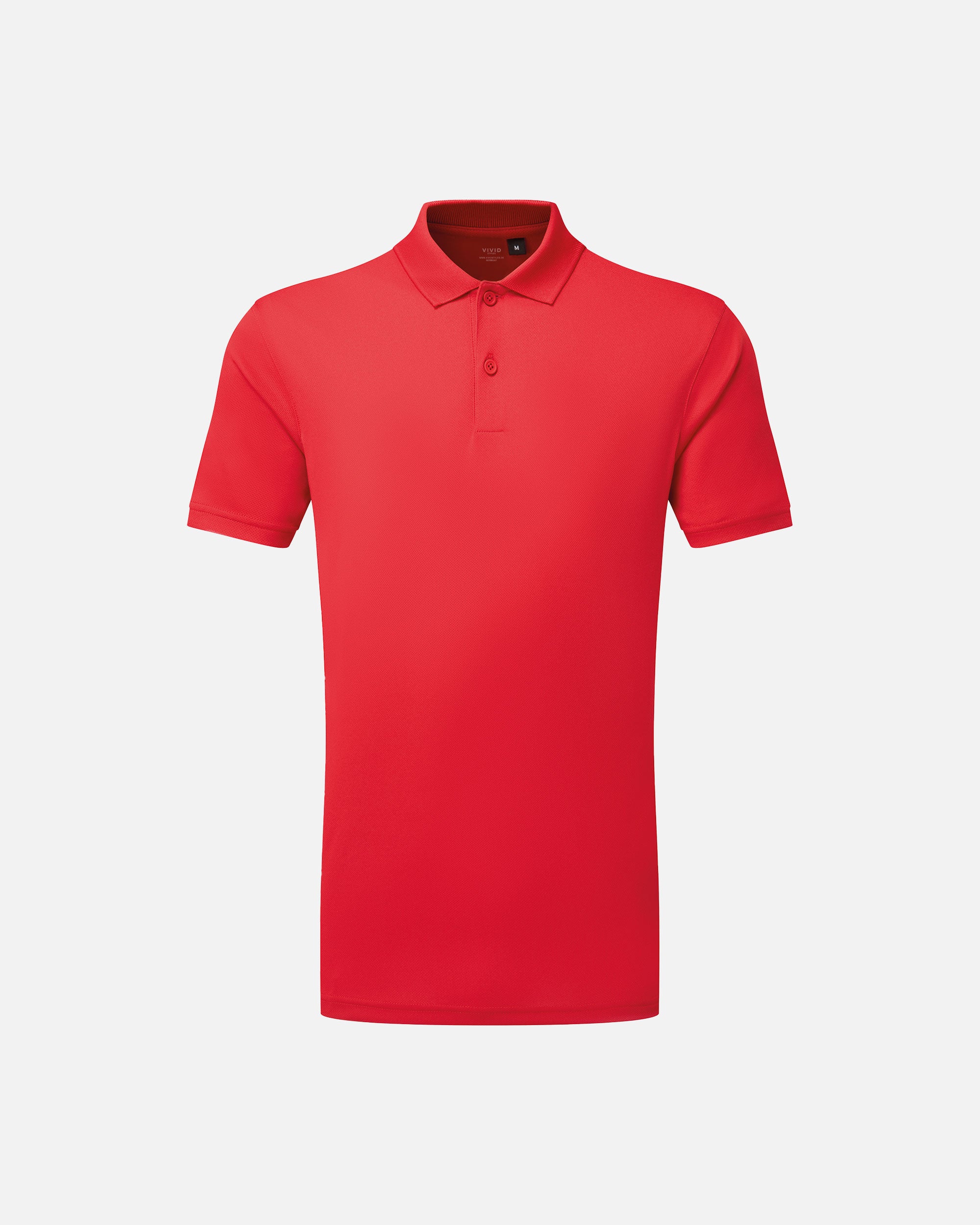 Herren Active Sport Polo T-Shirt Fire Red von VIVID