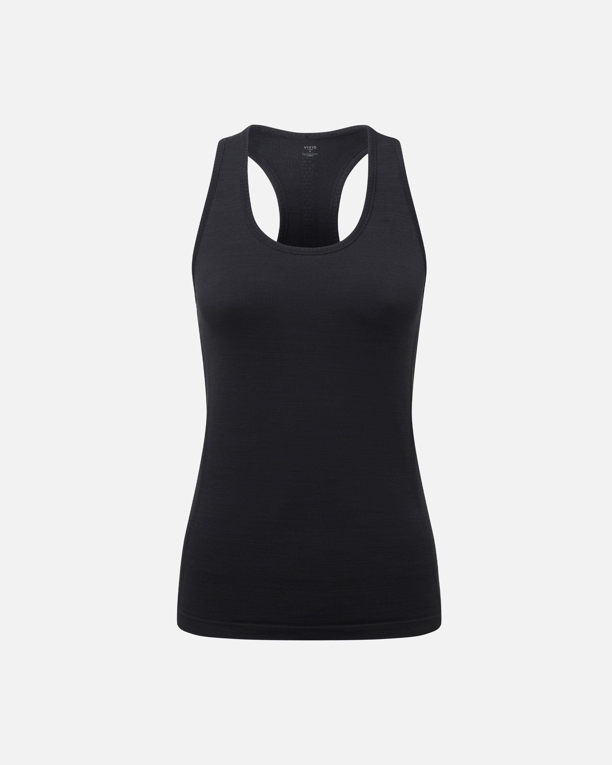 Damen Flex 2.0 Sport Tanktop mit schlankem Racerback Black von VIVID