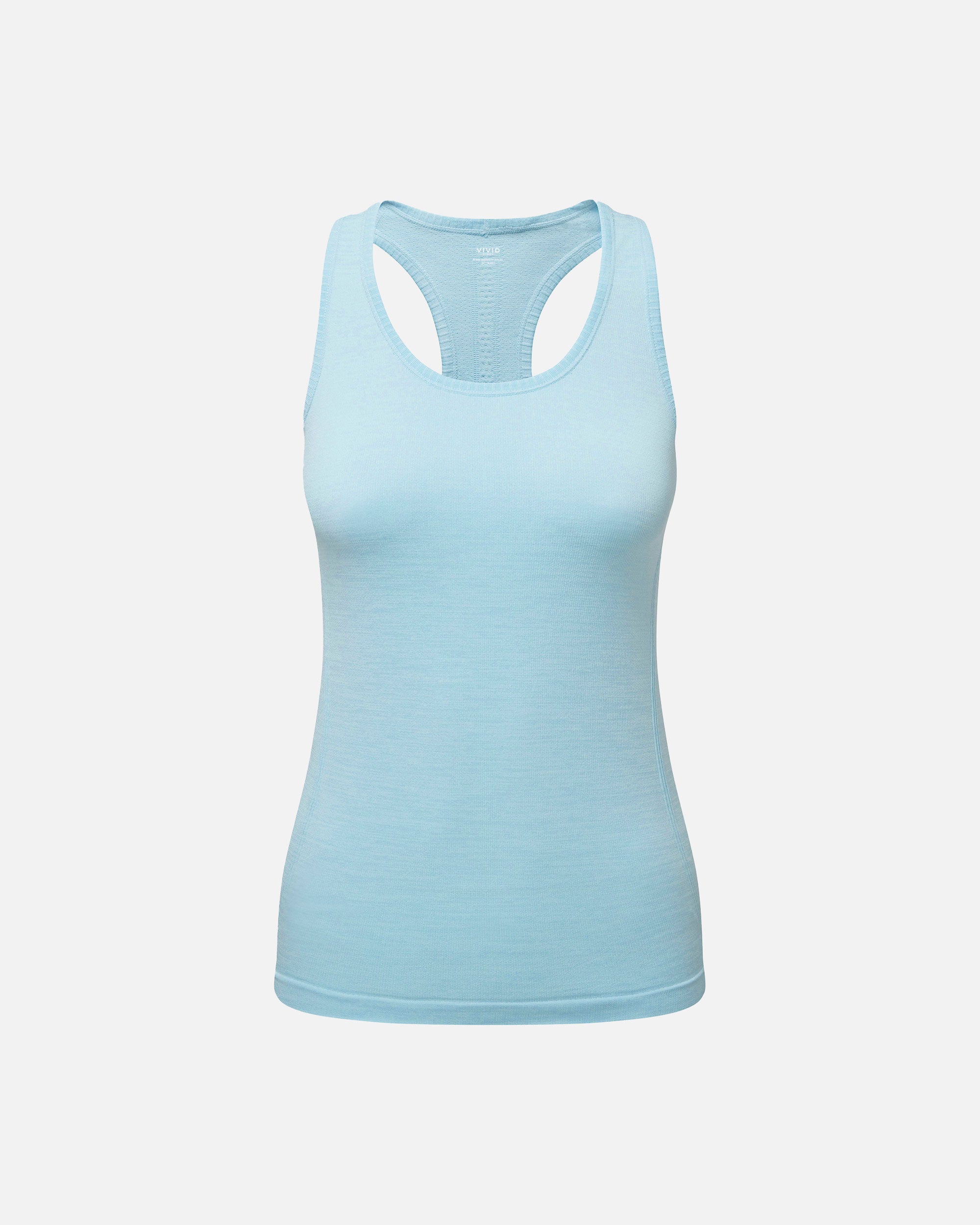 Damen Flex 2.0 Sport Tanktop mit schlankem Racerback Sky Blue von VIVID