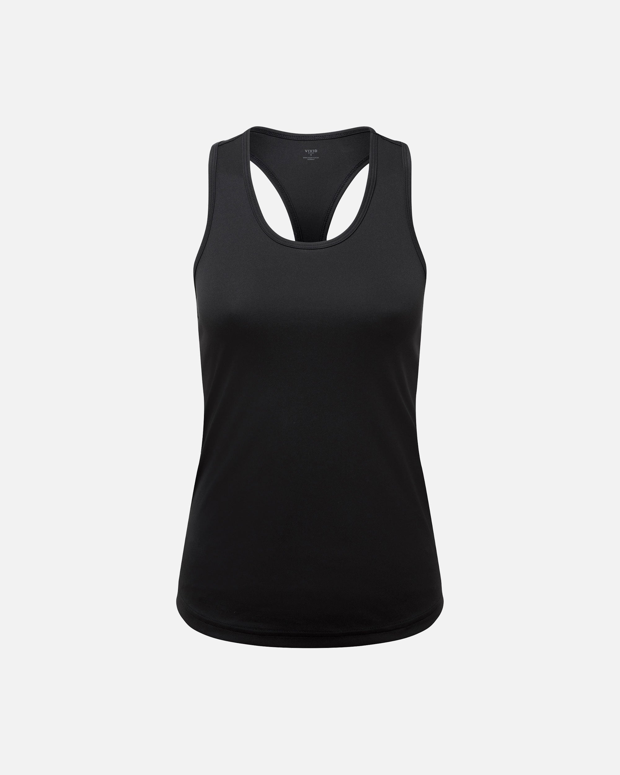 Damen Sport Tanktop mit schlankem Racerback Black von VIVID