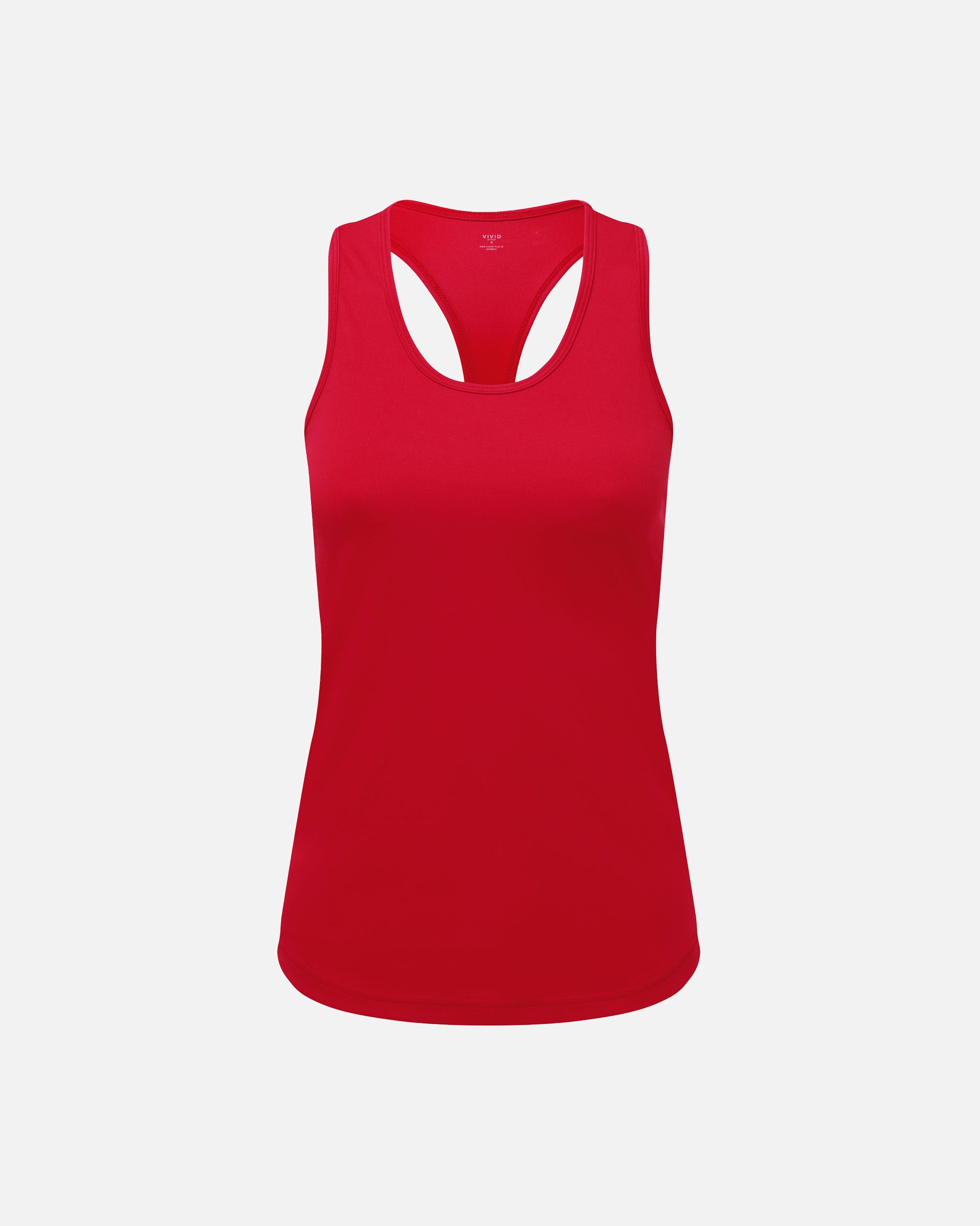 Damen Sport Tanktop mit schlankem Racerback Fire Red von VIVID