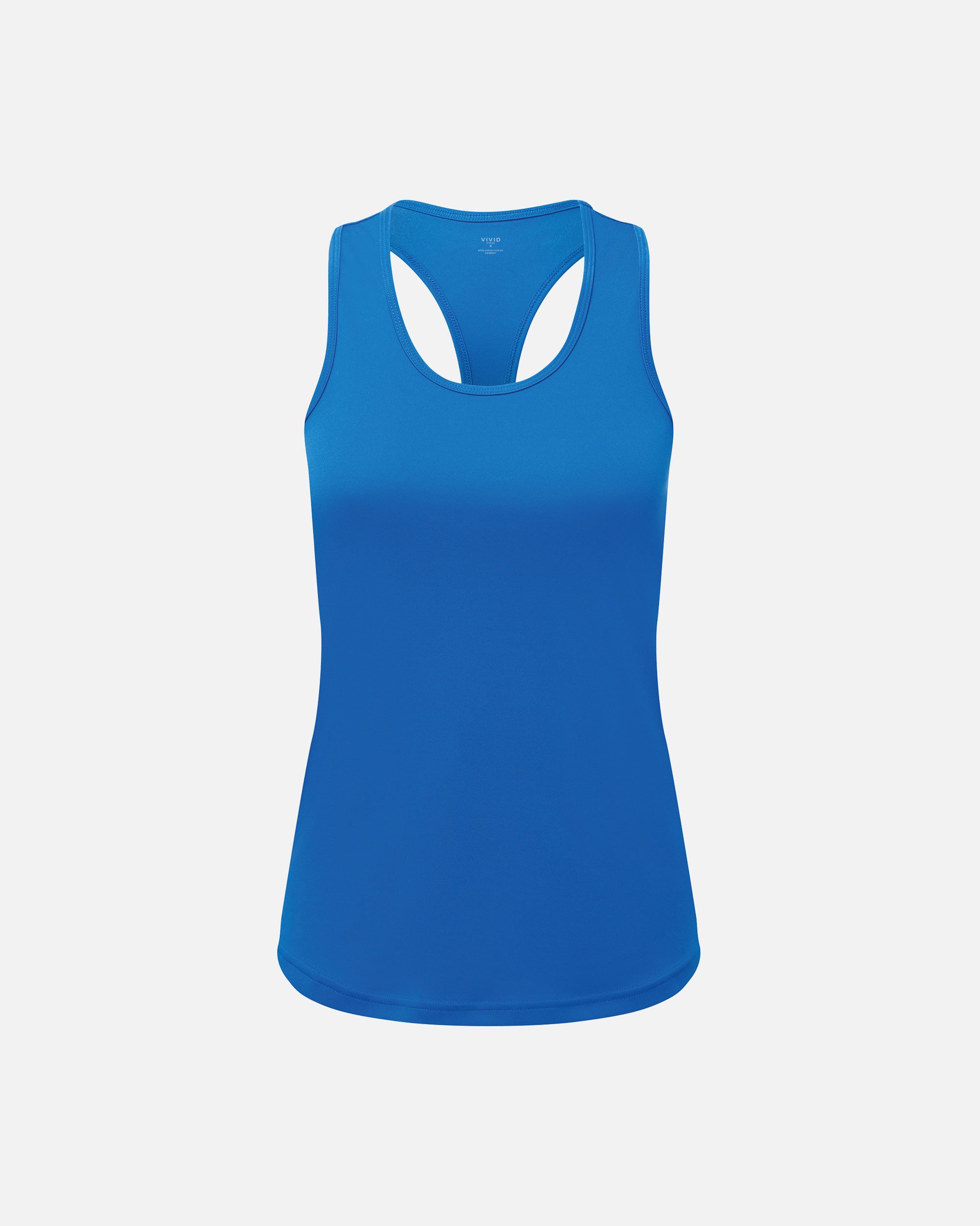 Damen Sport Tanktop mit schlankem Racerback Sapphire Blue von VIVID