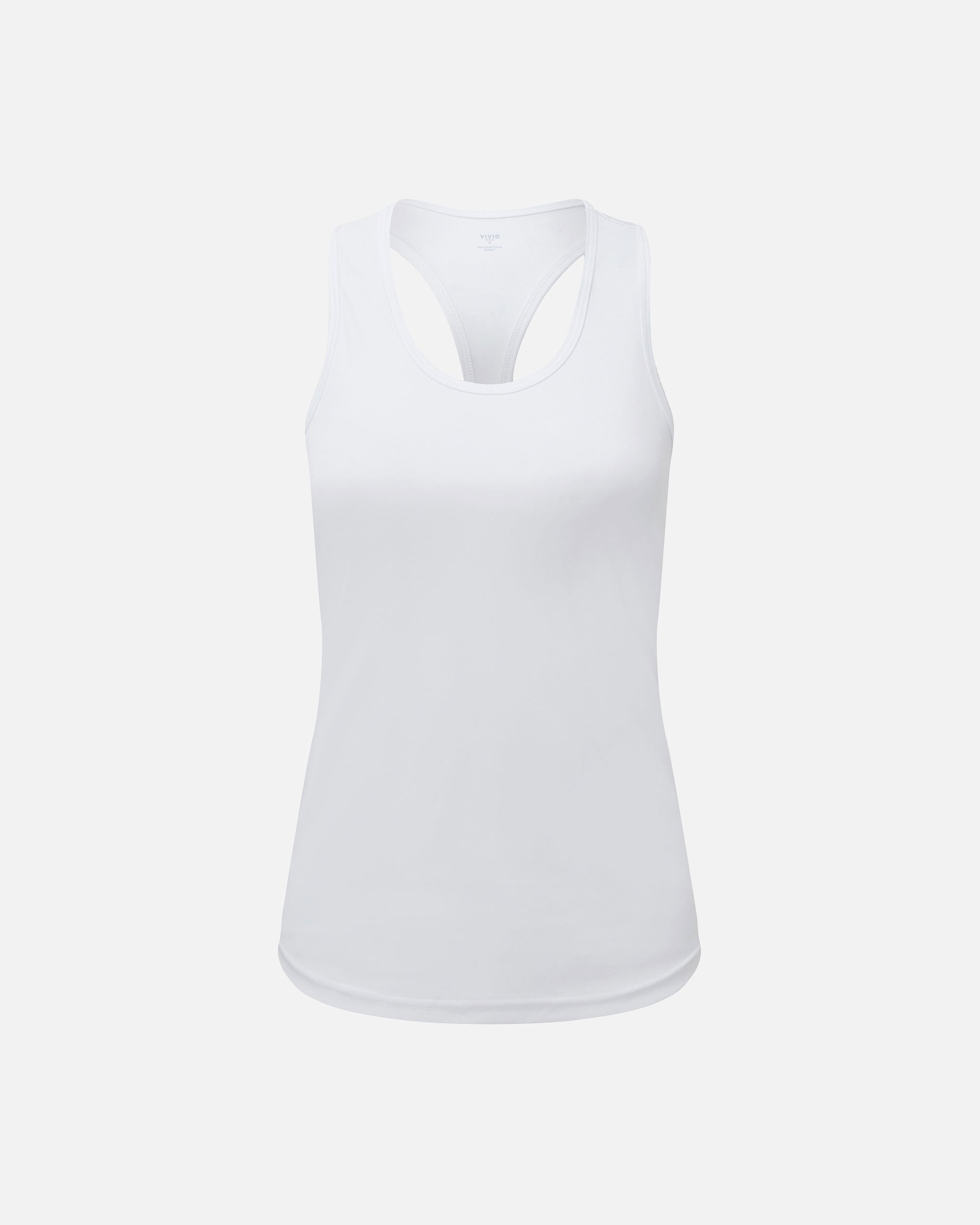 Damen Sport Tanktop mit schlankem Racerback White von VIVID