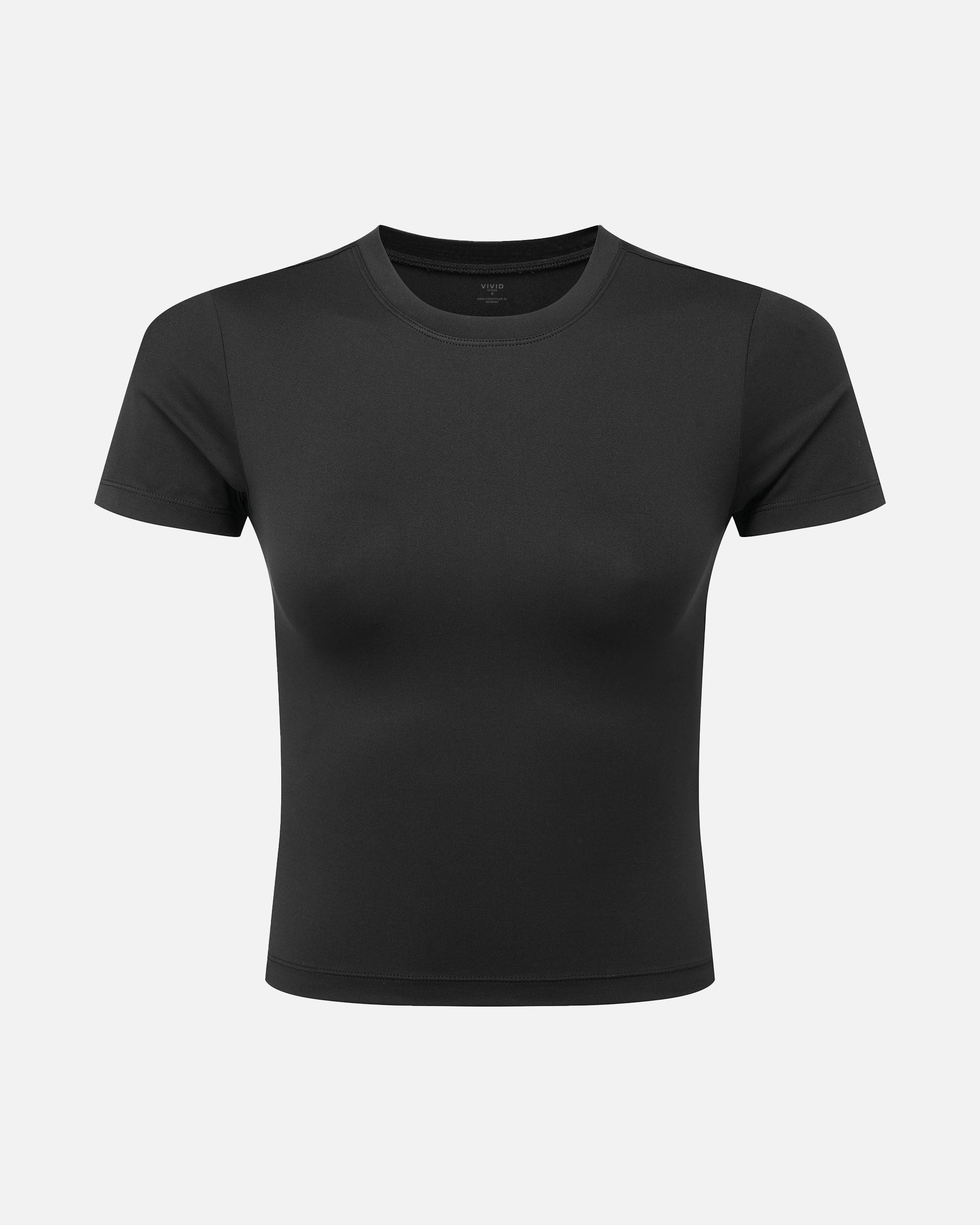 Luxuriös Tailliertes Damen T-Shirt Black von VIVID
