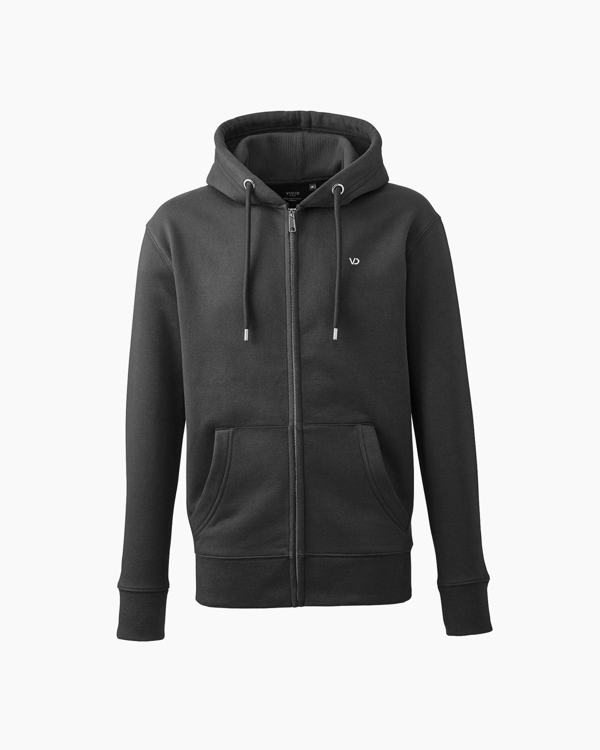 Herren Everyday Zip Kapuzenpullover Charcoal von V I V I D