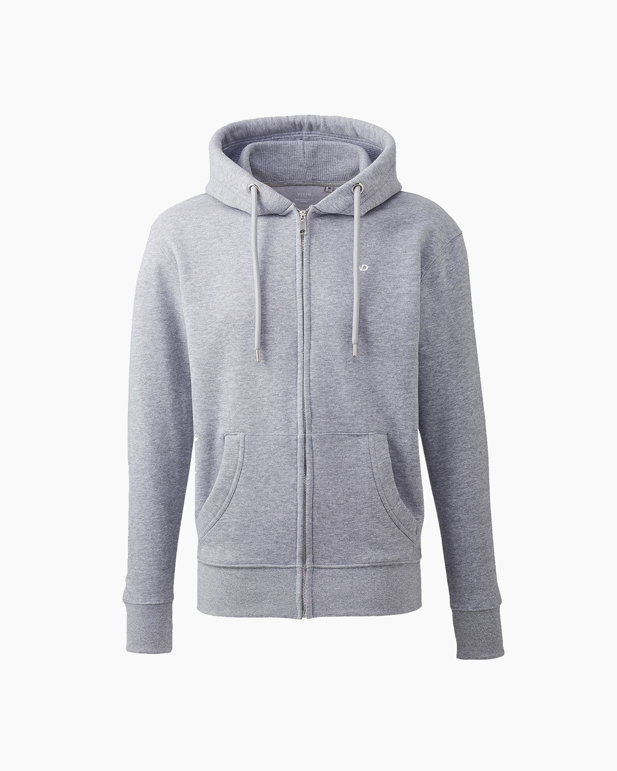 Herren Everyday Zip Kapuzenpullover Grey Heather von V I V I D