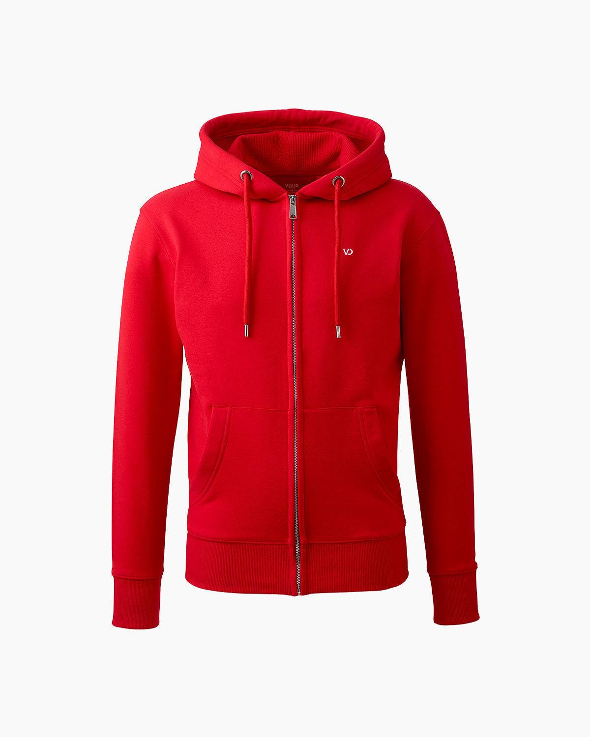 Herren Everyday Zip Kapuzenpullover Fire Red von V I V I D