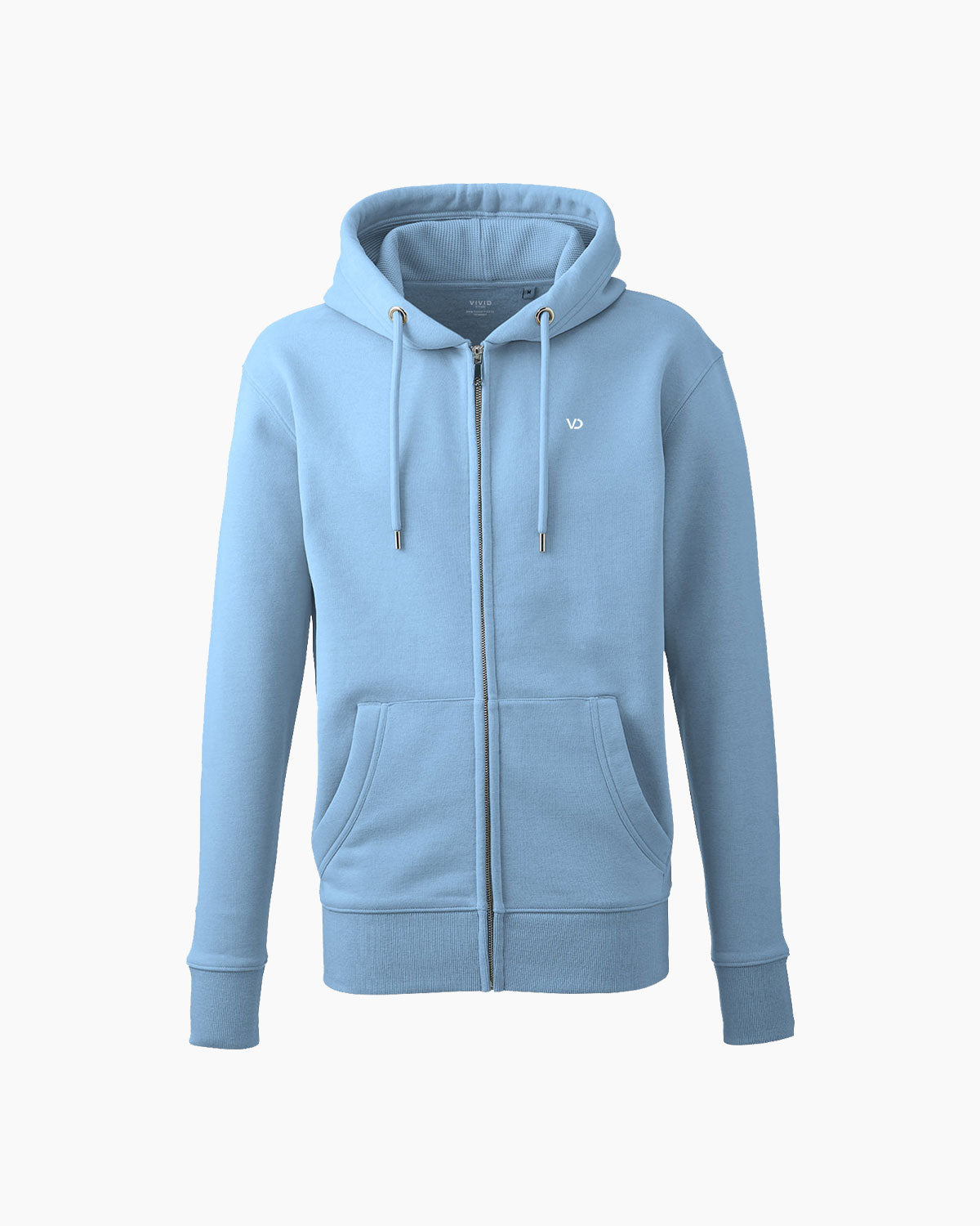 Herren Everyday Zip Kapuzenpullover Sky Blue von V I V I D