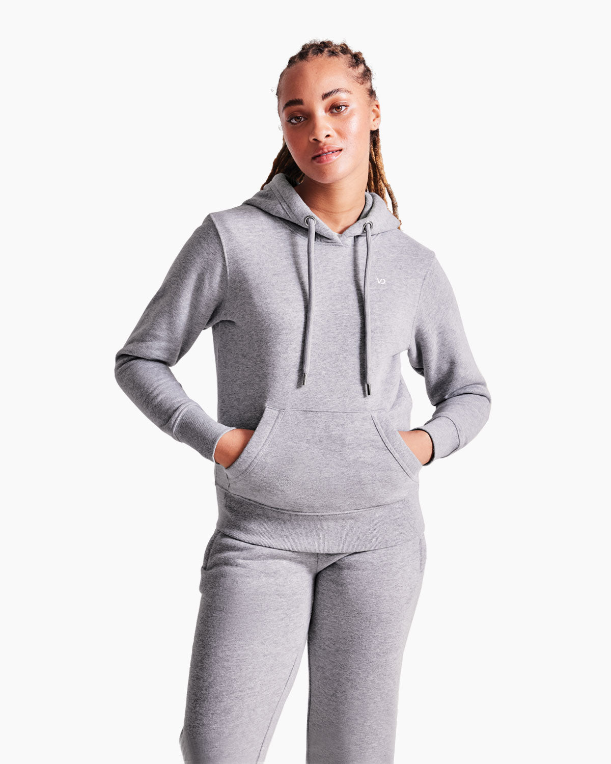 Damen Everyday Kapuzenpullover Grey Heather von V I V I D