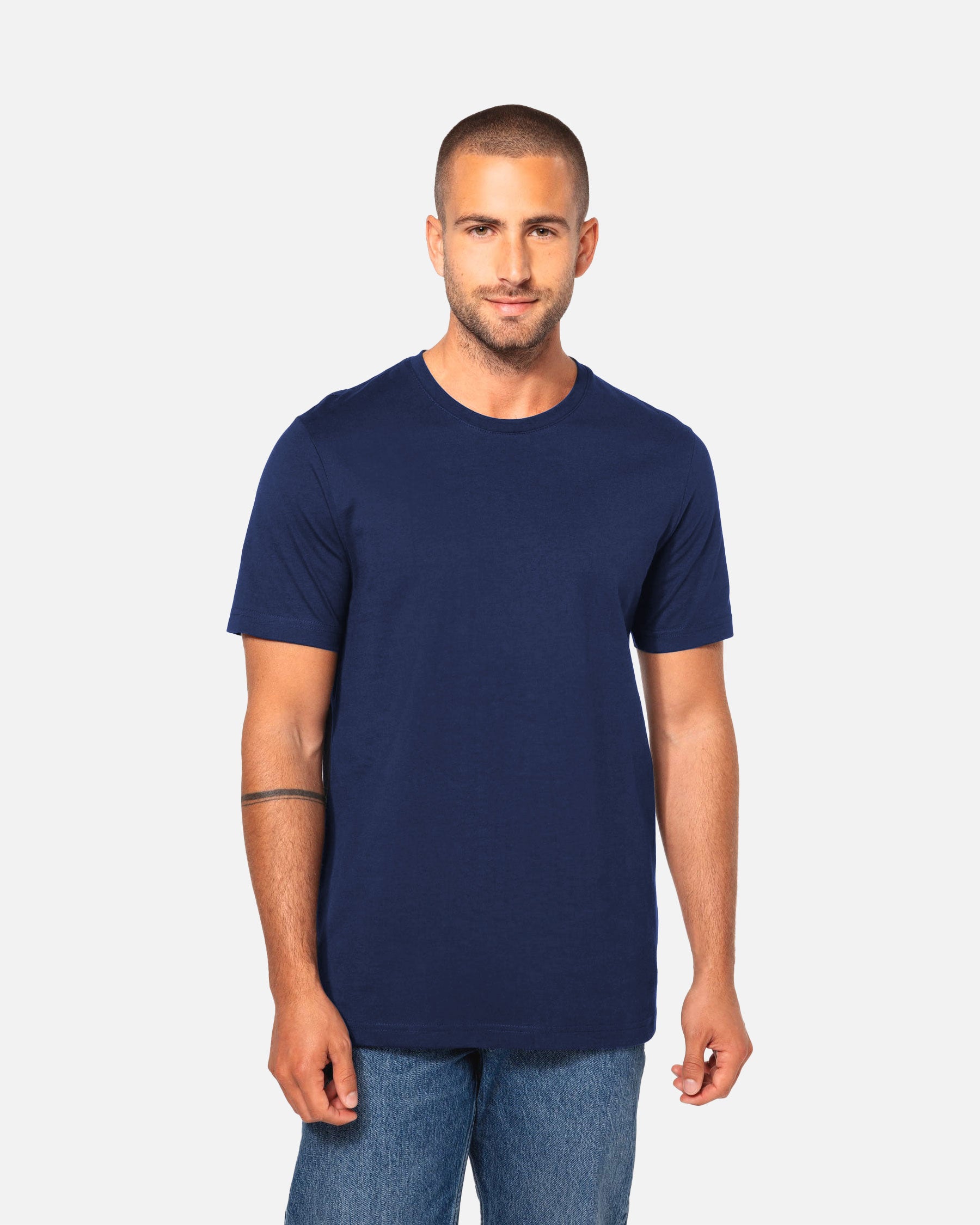 Leichtes Herren Basic T-Shirt Navy Blue von VIVID