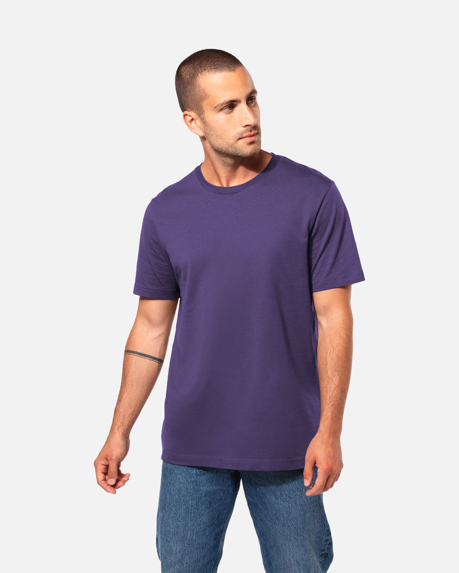 Klassisches Herren Basic T-Shirt Purple von VIVID
