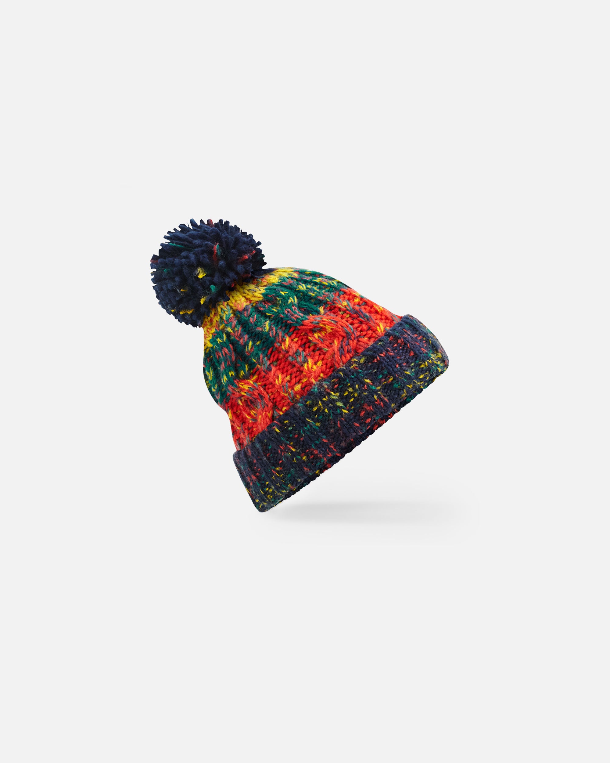 Vierfarbige Mütze mit Bommel Crackling Campfire von VIVID