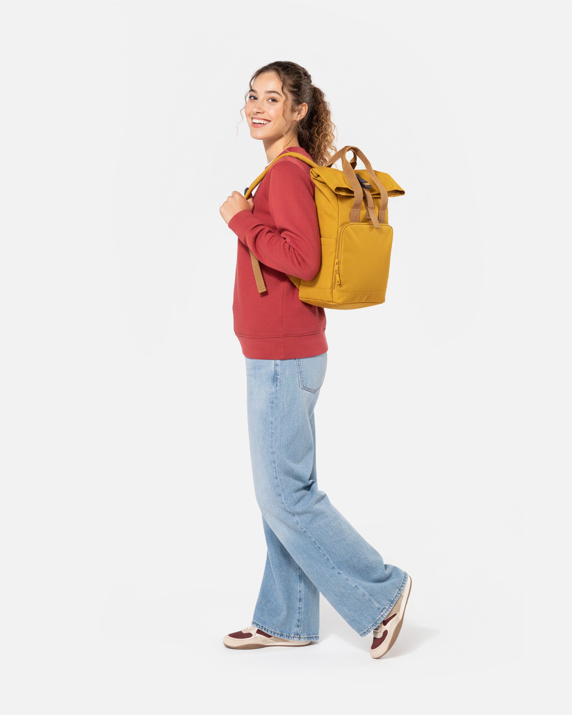 Kleiner Alltags Rolltop Rucksack mit zwei Griffen von VIVID