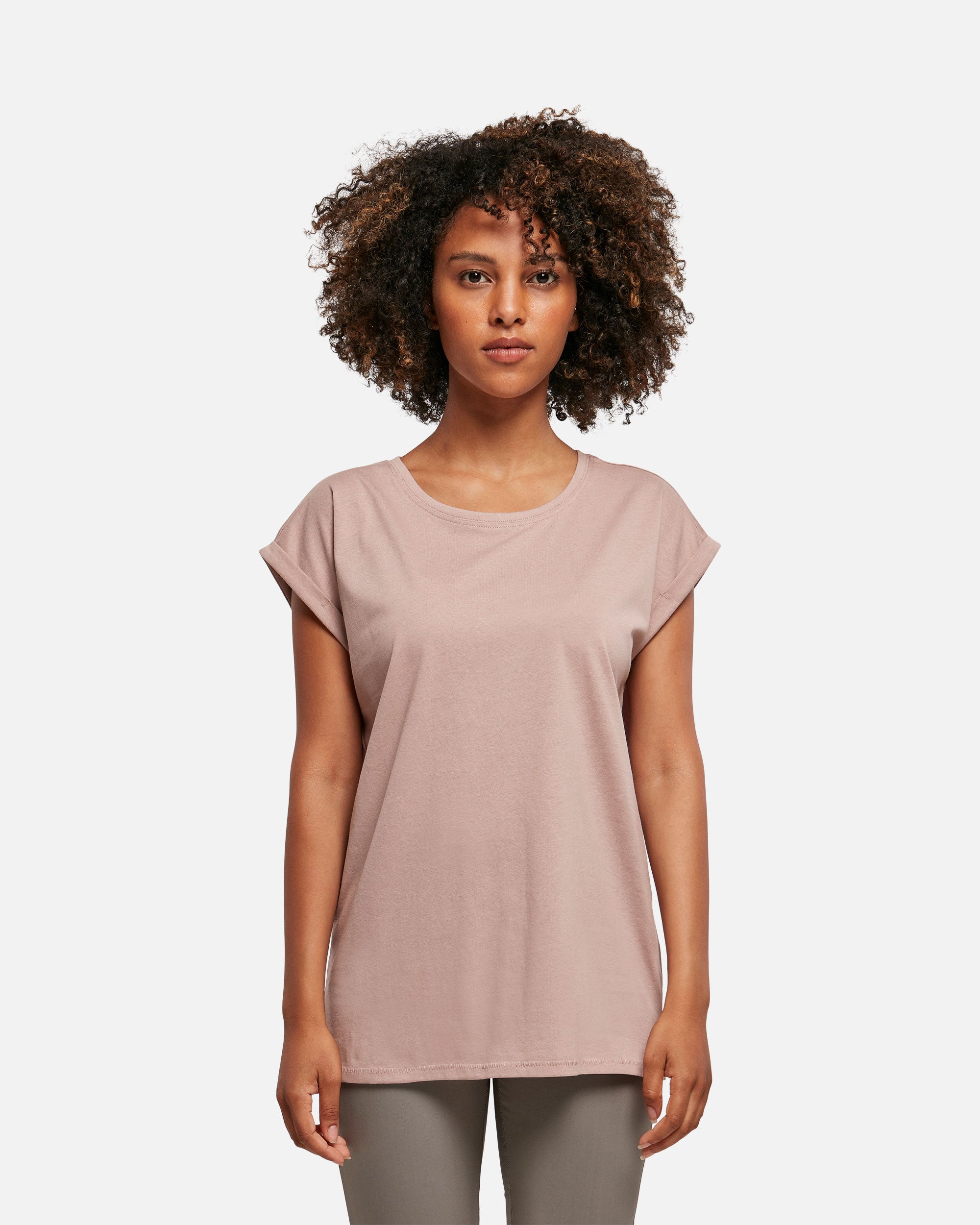 Damen T-Shirt mit verlängerten Schultern Dusk Rose von VIVID