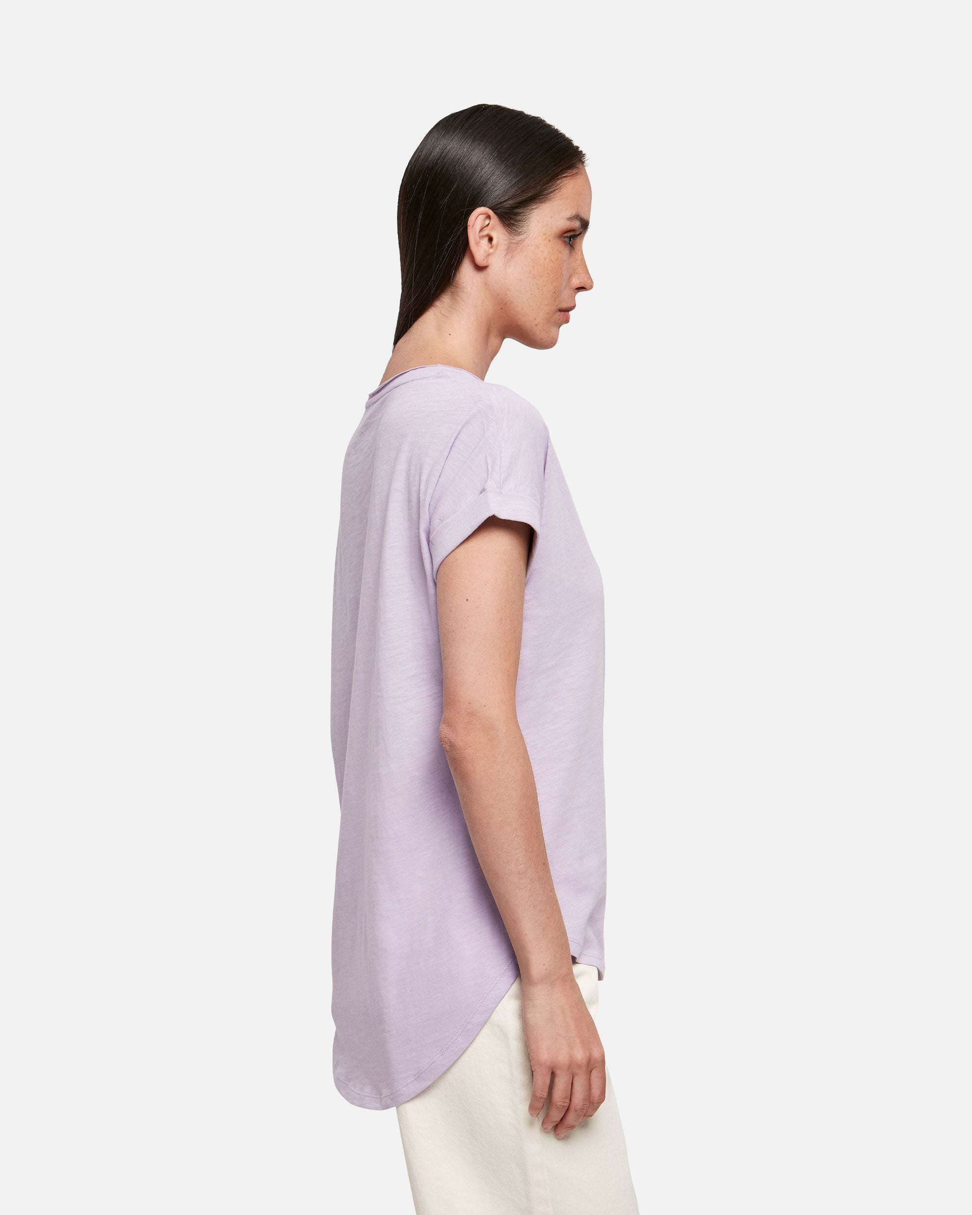 Damen T-Shirt mit verlängertem Saum von VIVID
