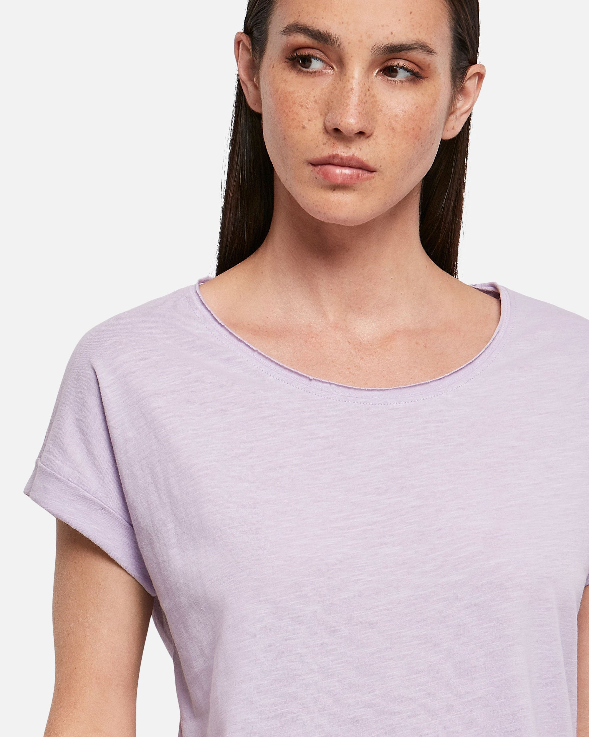 Damen T-Shirt mit verlängertem Saum von VIVID