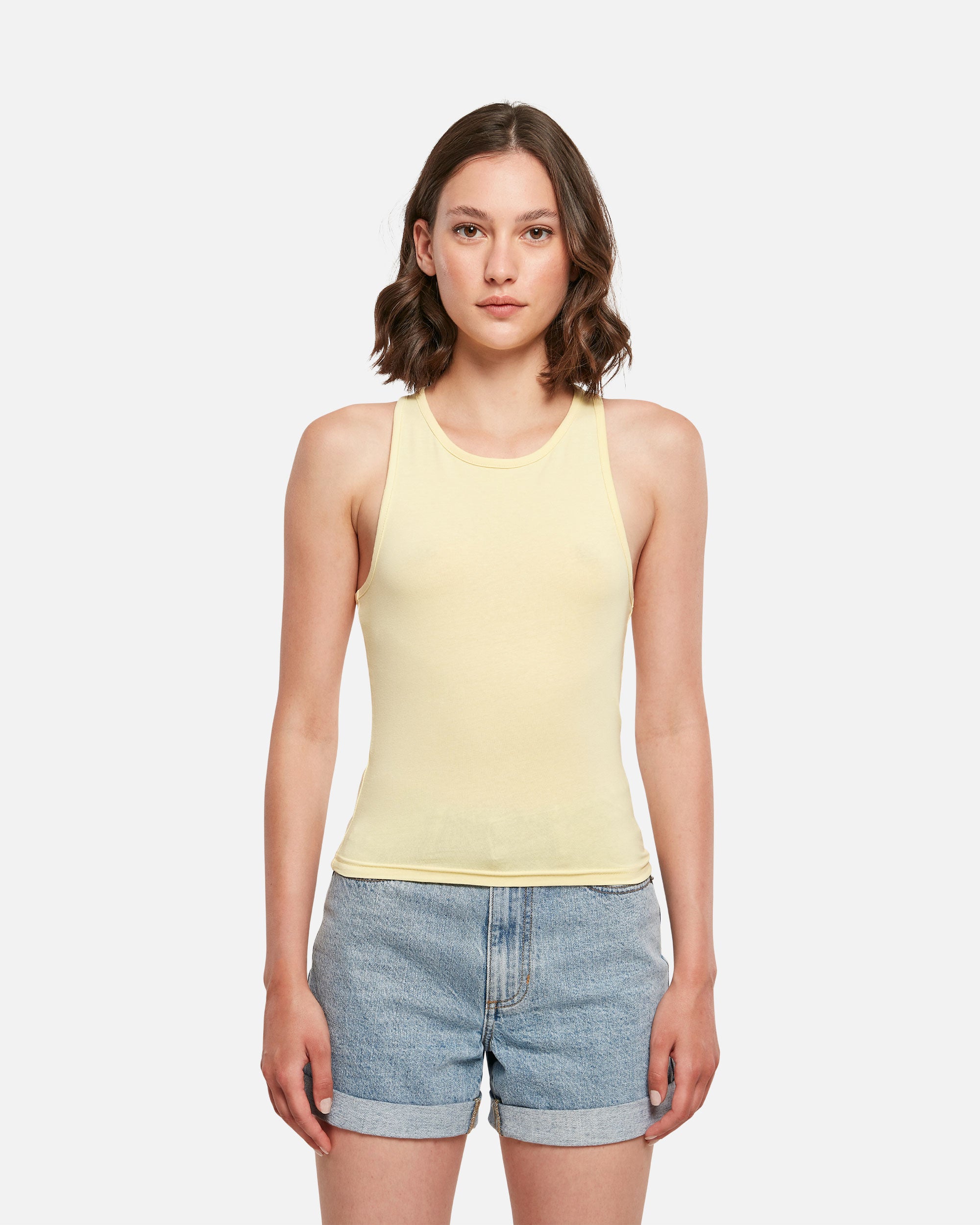 Damen Racerback Top Light Yellow von VIVID