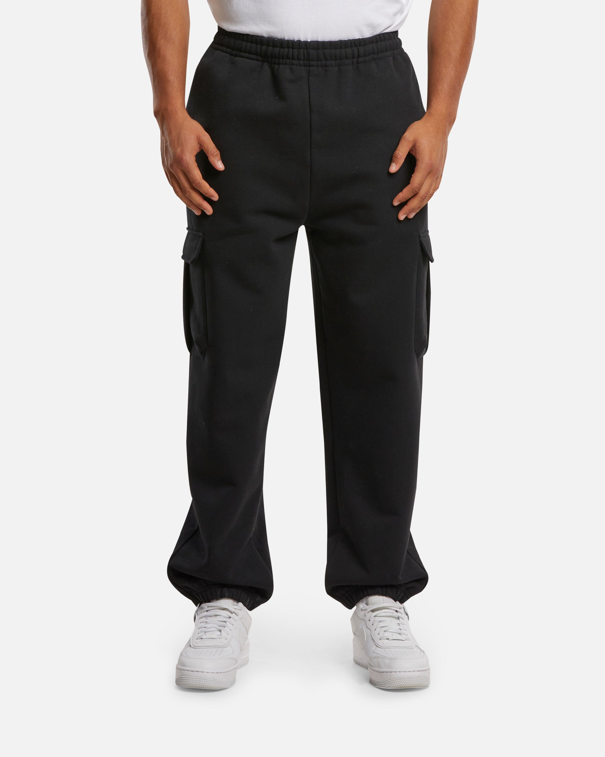 Schwere Herren Cargo Sweathose Black von VIVID