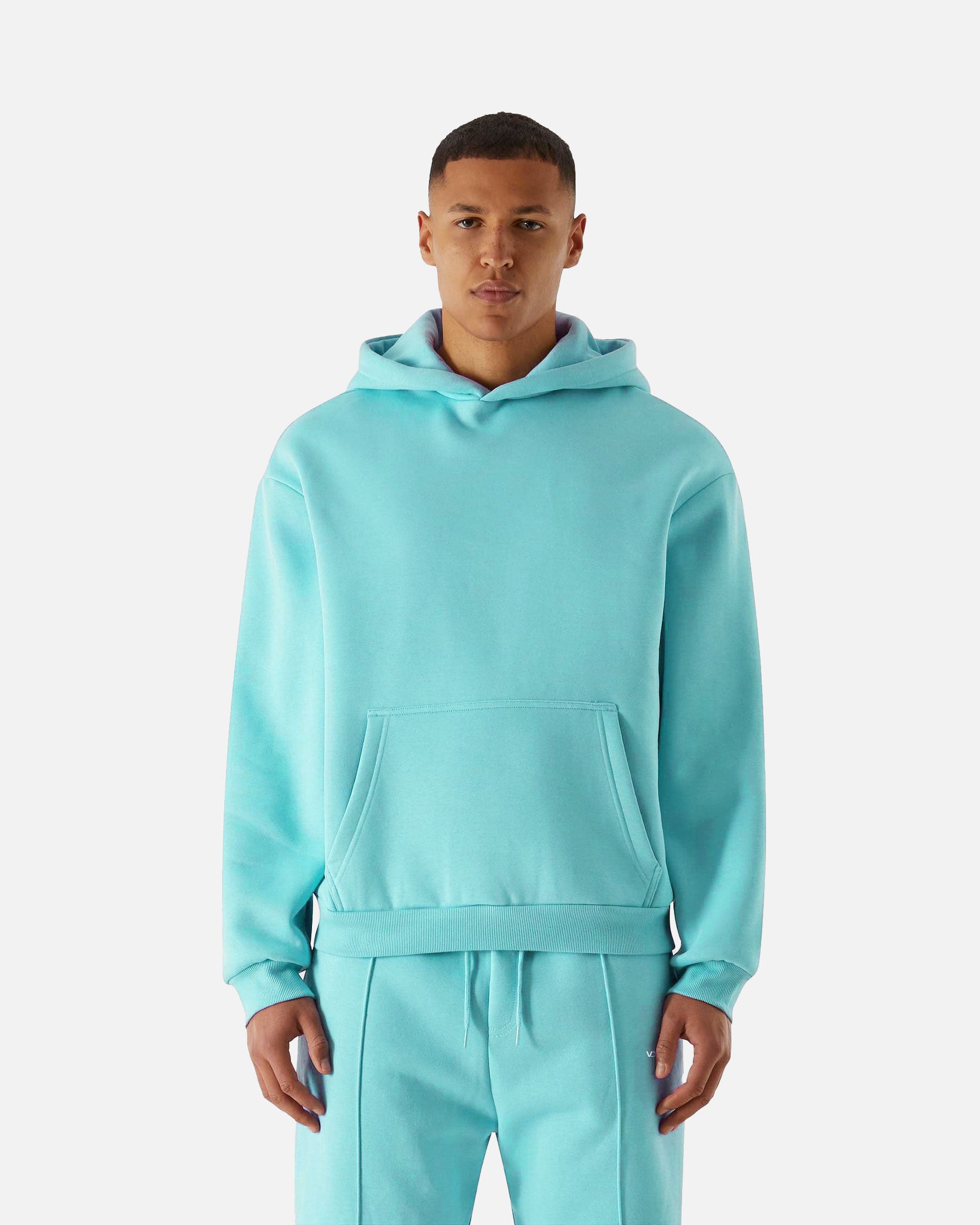 Herren VD Fluffy Kapuzenpullover Beryl Blue von VIVID