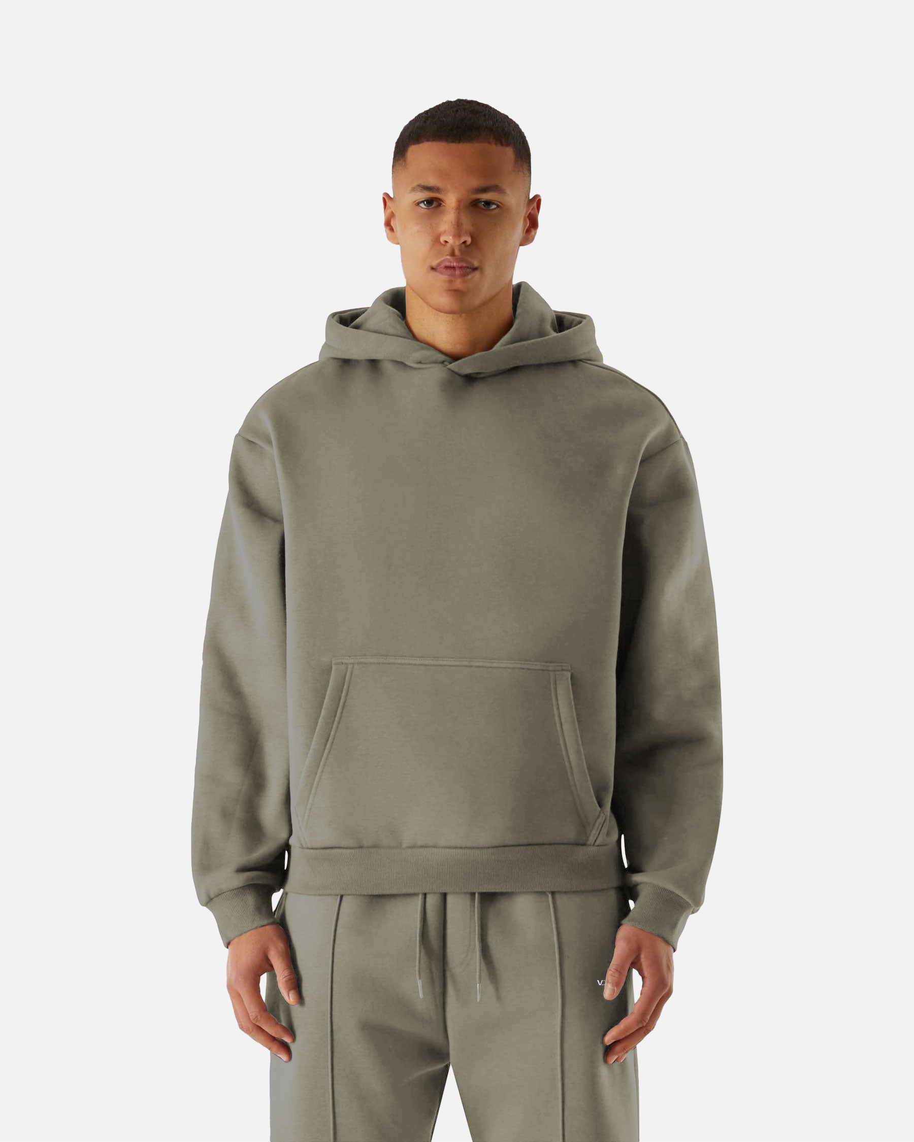 Herren VD Fluffy Kapuzenpullover Olive von VIVID
