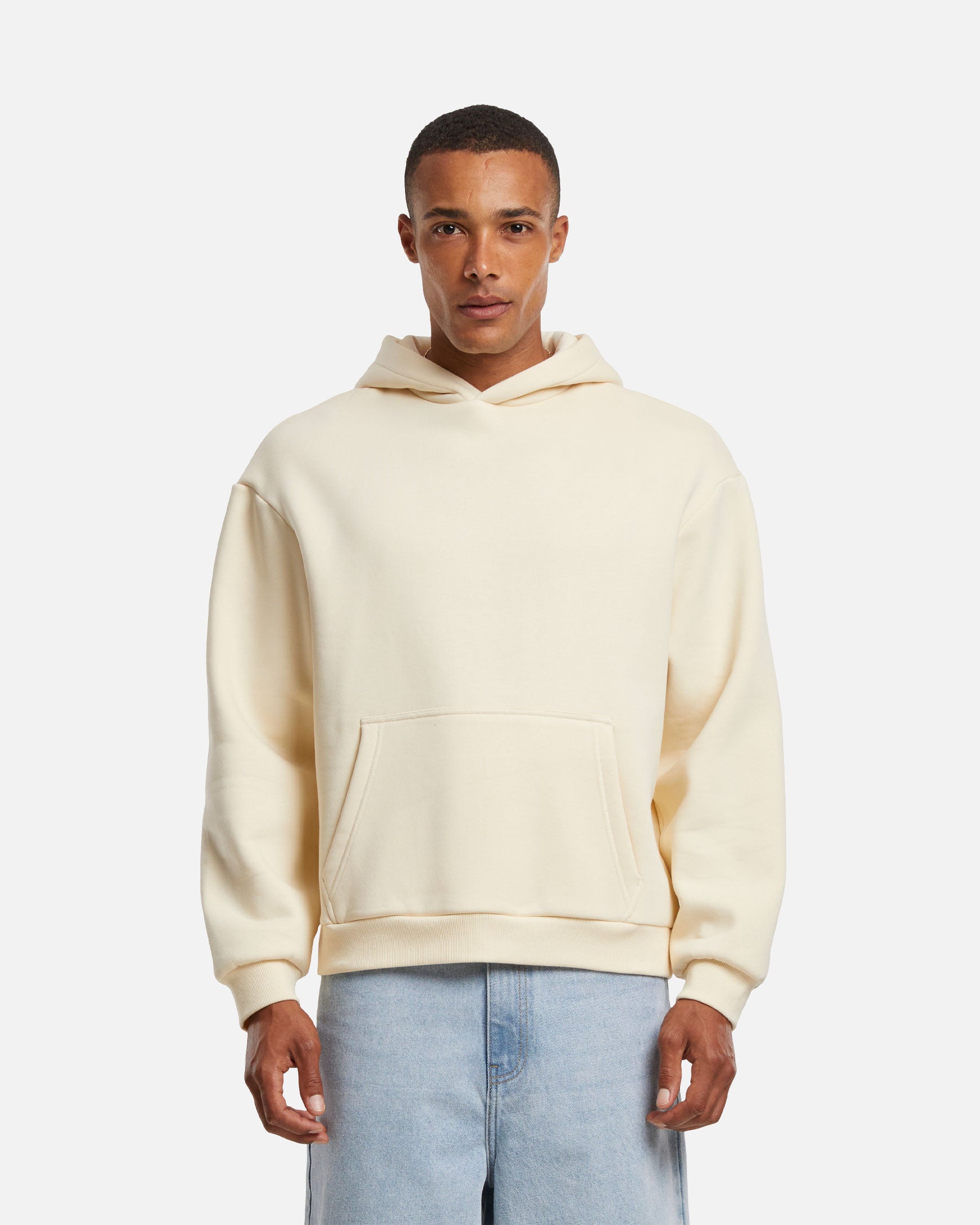 Herren VD Fluffy Kapuzenpullover White Sand von VIVID