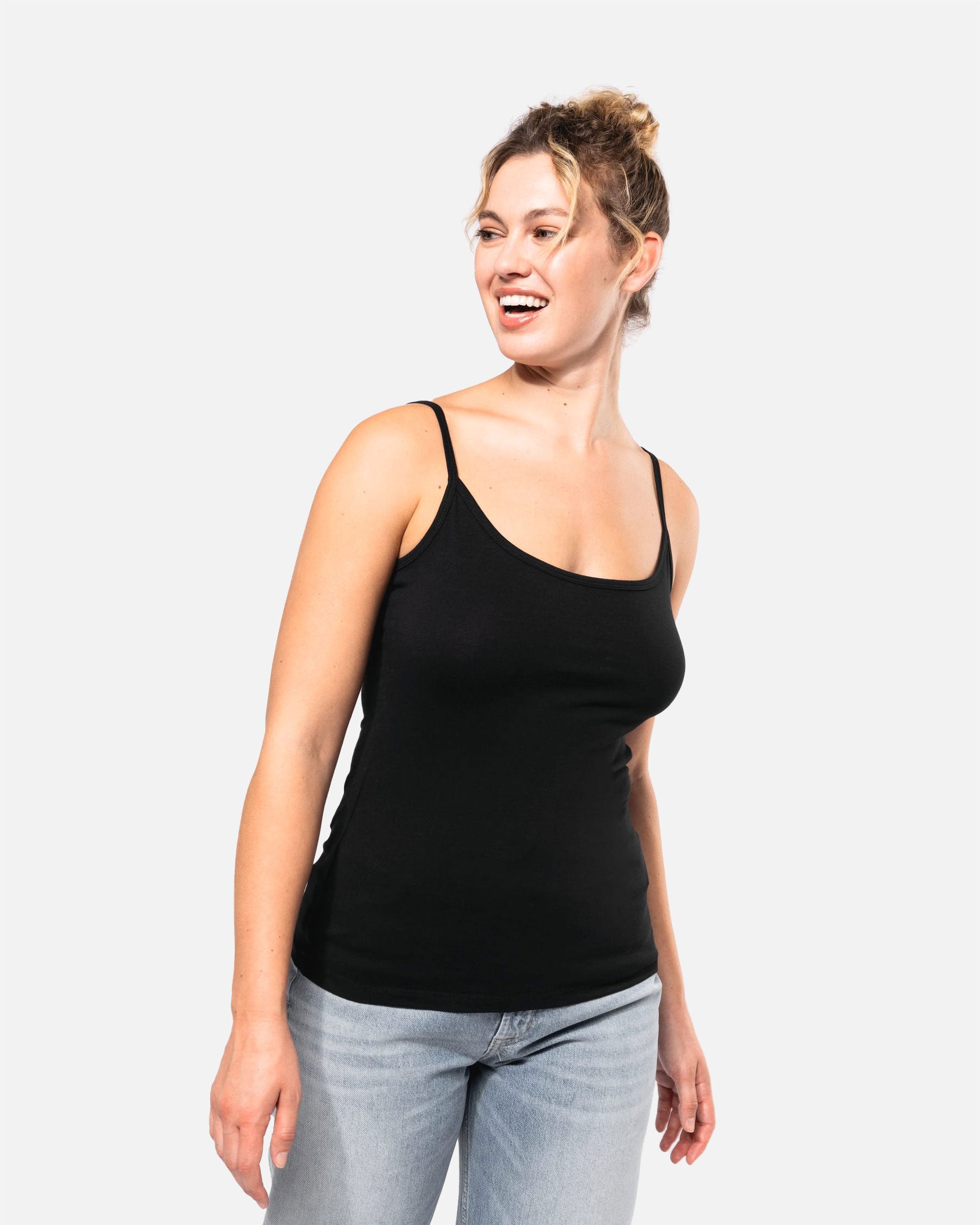 Schmal geschnittenes Damen Top Black von VIVID
