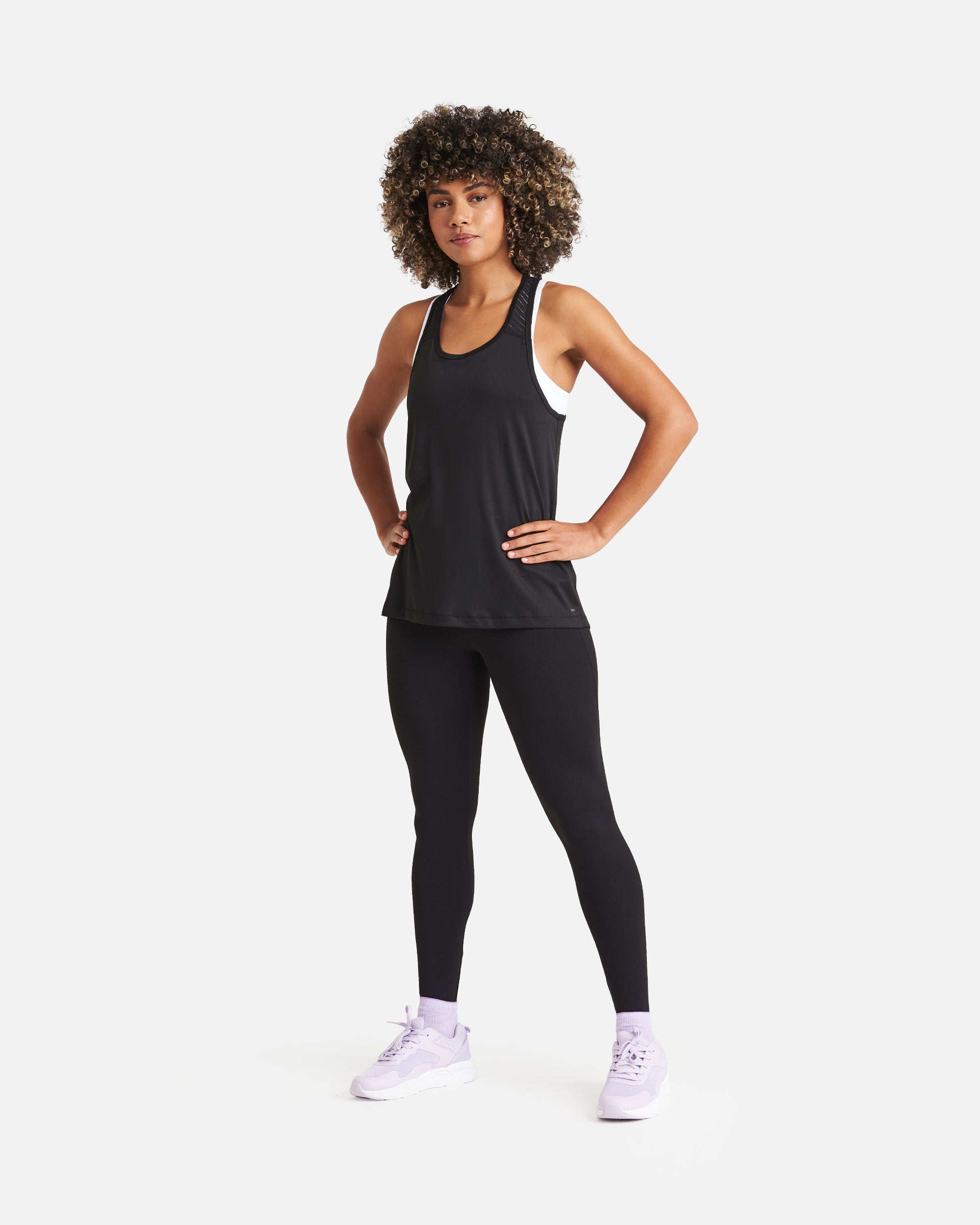 Damen Sport Tanktop mit Mesh Einsatz