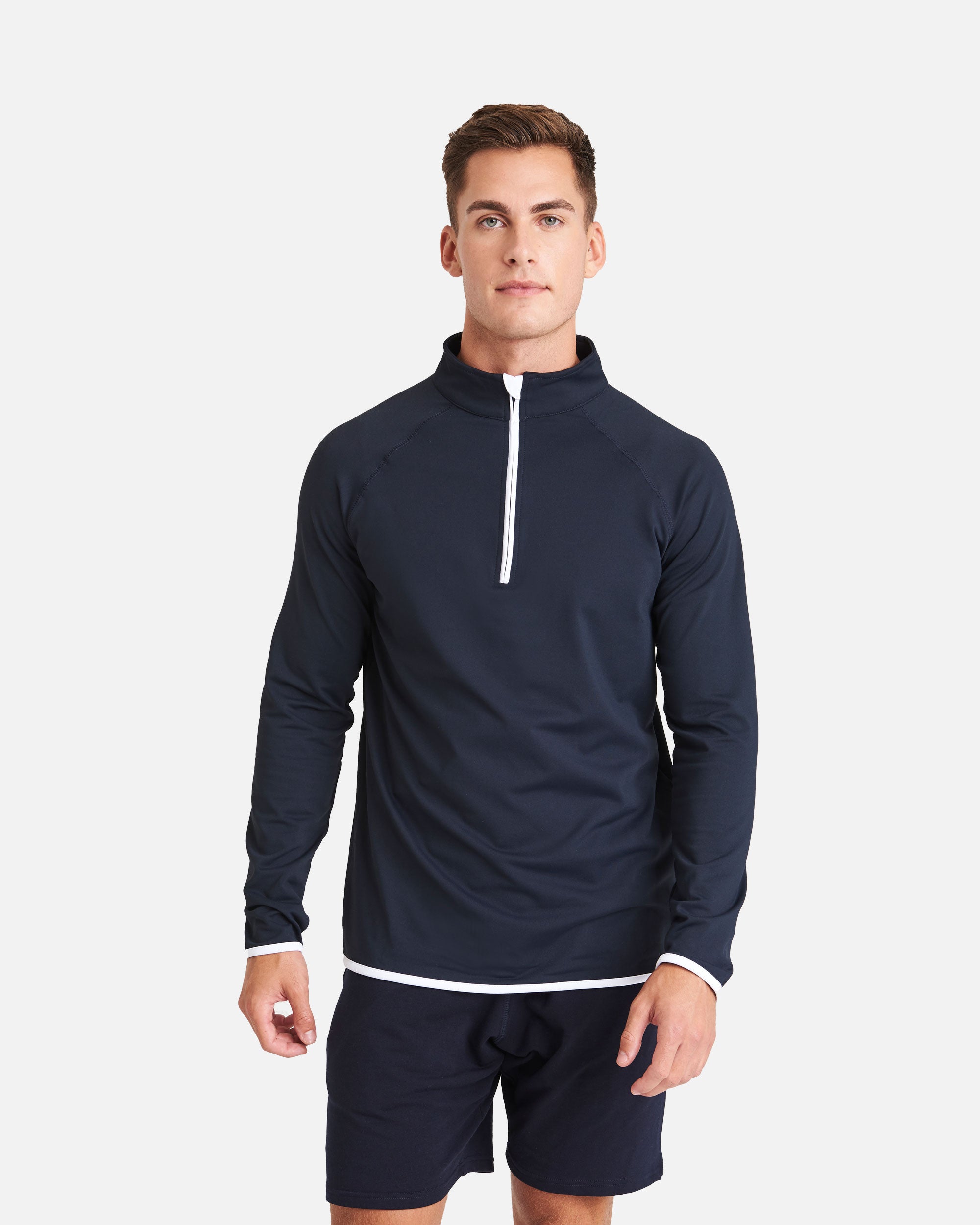Herren ½ Zip Sport Langarmshirt