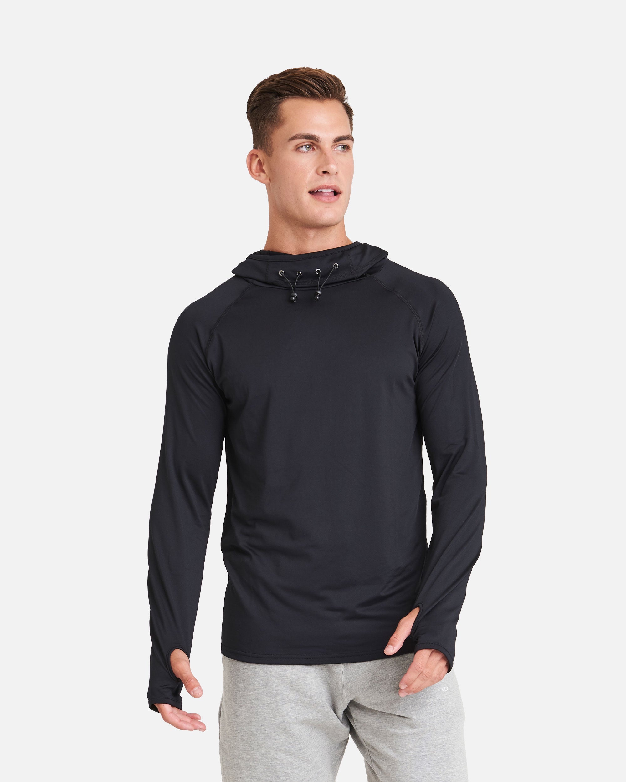 Herren Cool Sport Langarmshirt Hoodie