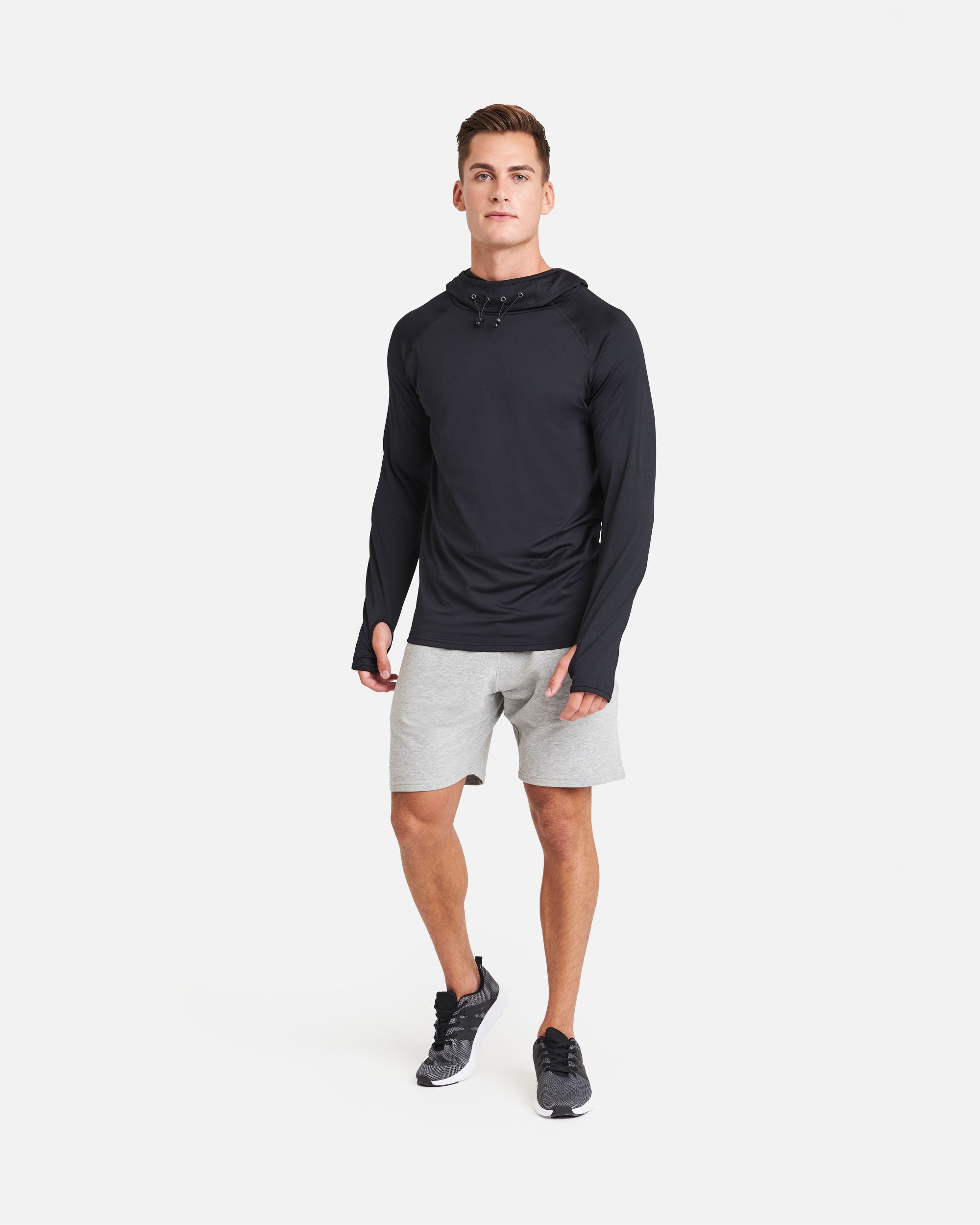 Herren Cool Sport Langarmshirt Hoodie