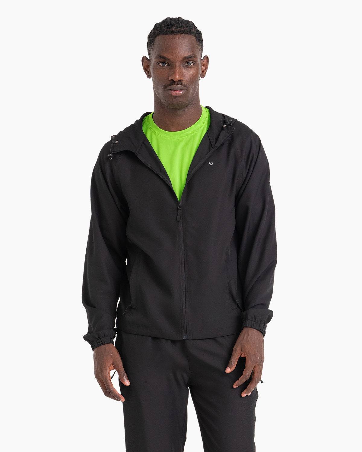 Herren Essential Zip Sportjacke Black von V I V I D