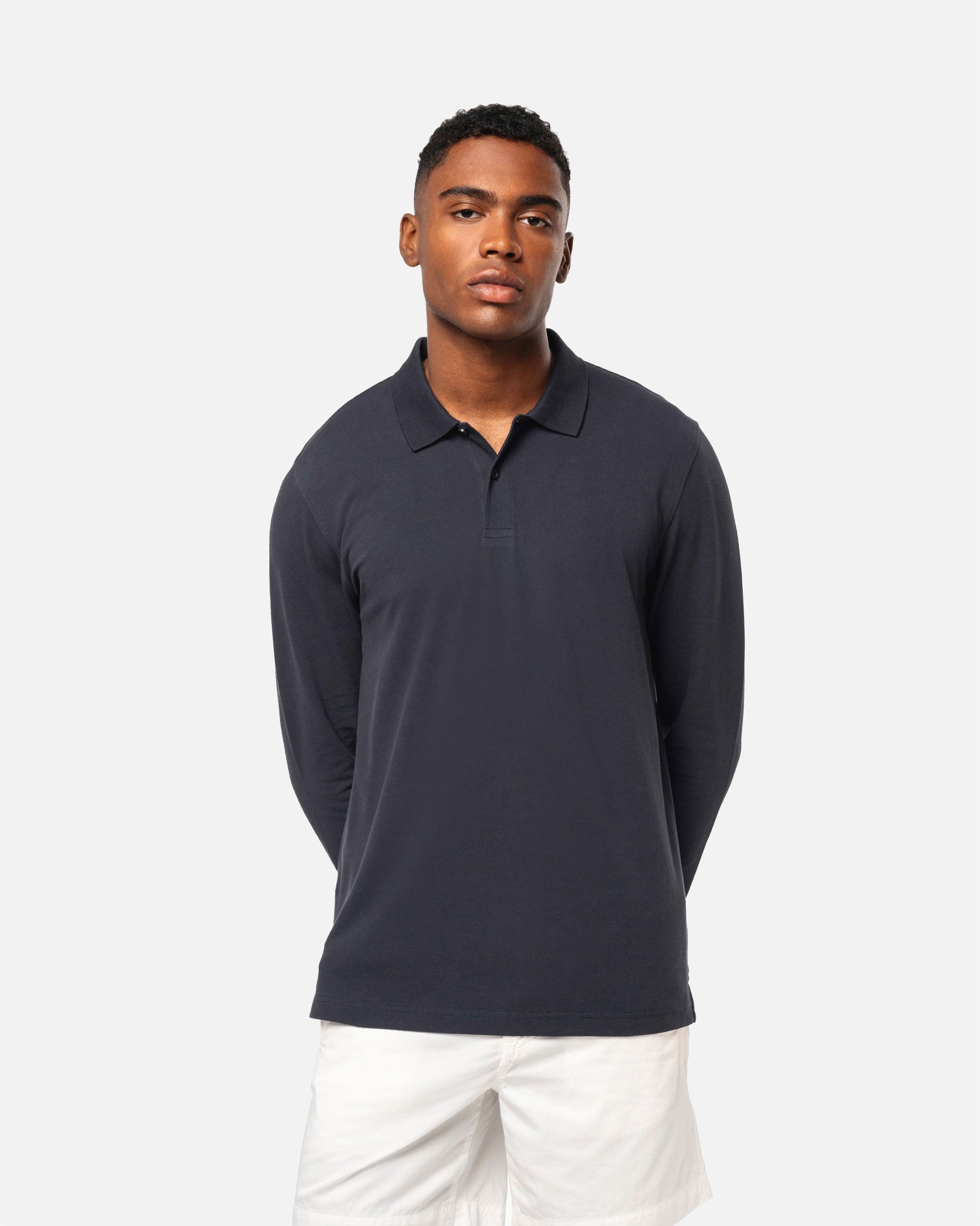 Klassisches Herren Piqué Polo Langarmshirt 2.0