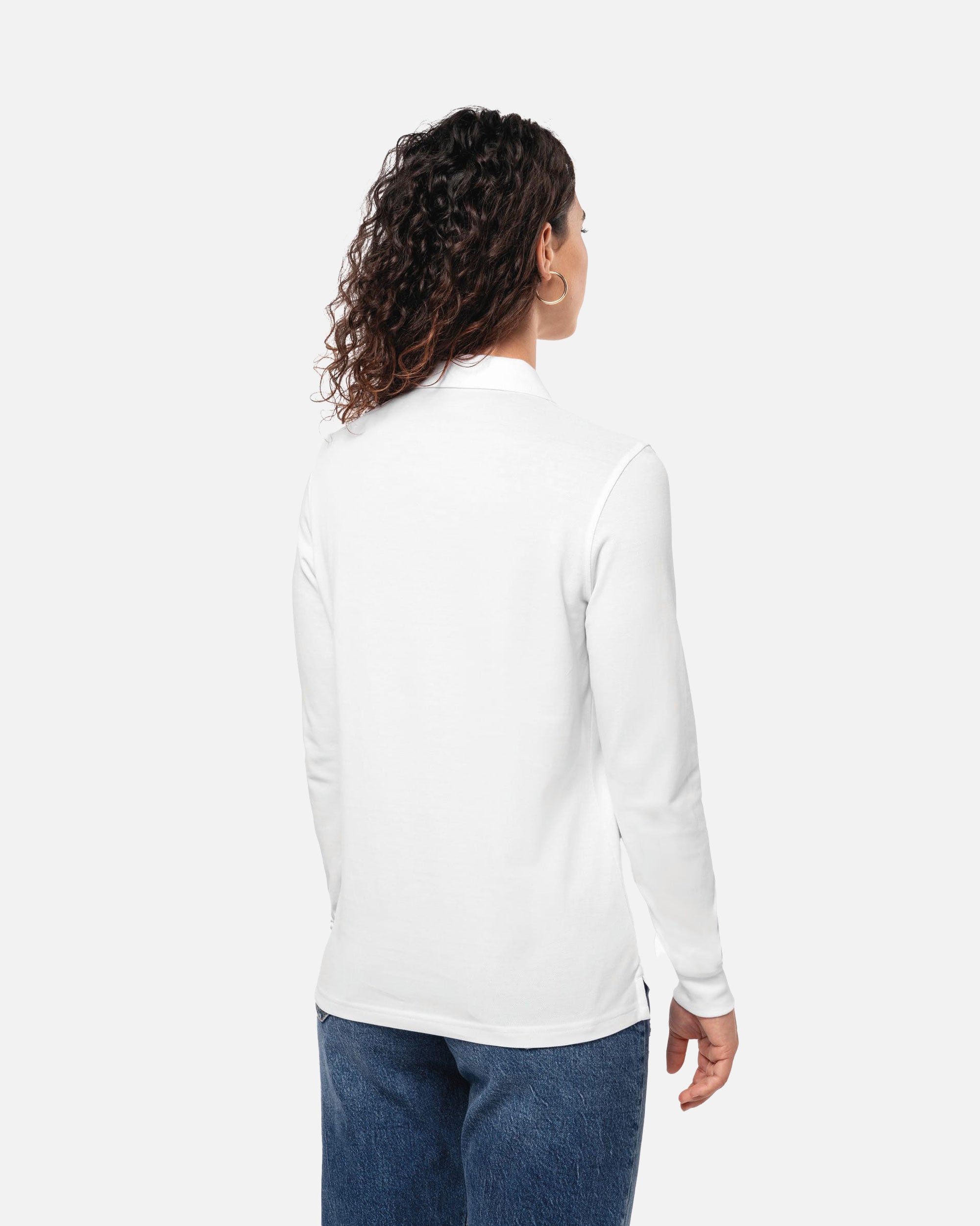Klassisches Damen Piqué Polo Langarmshirt 2.0