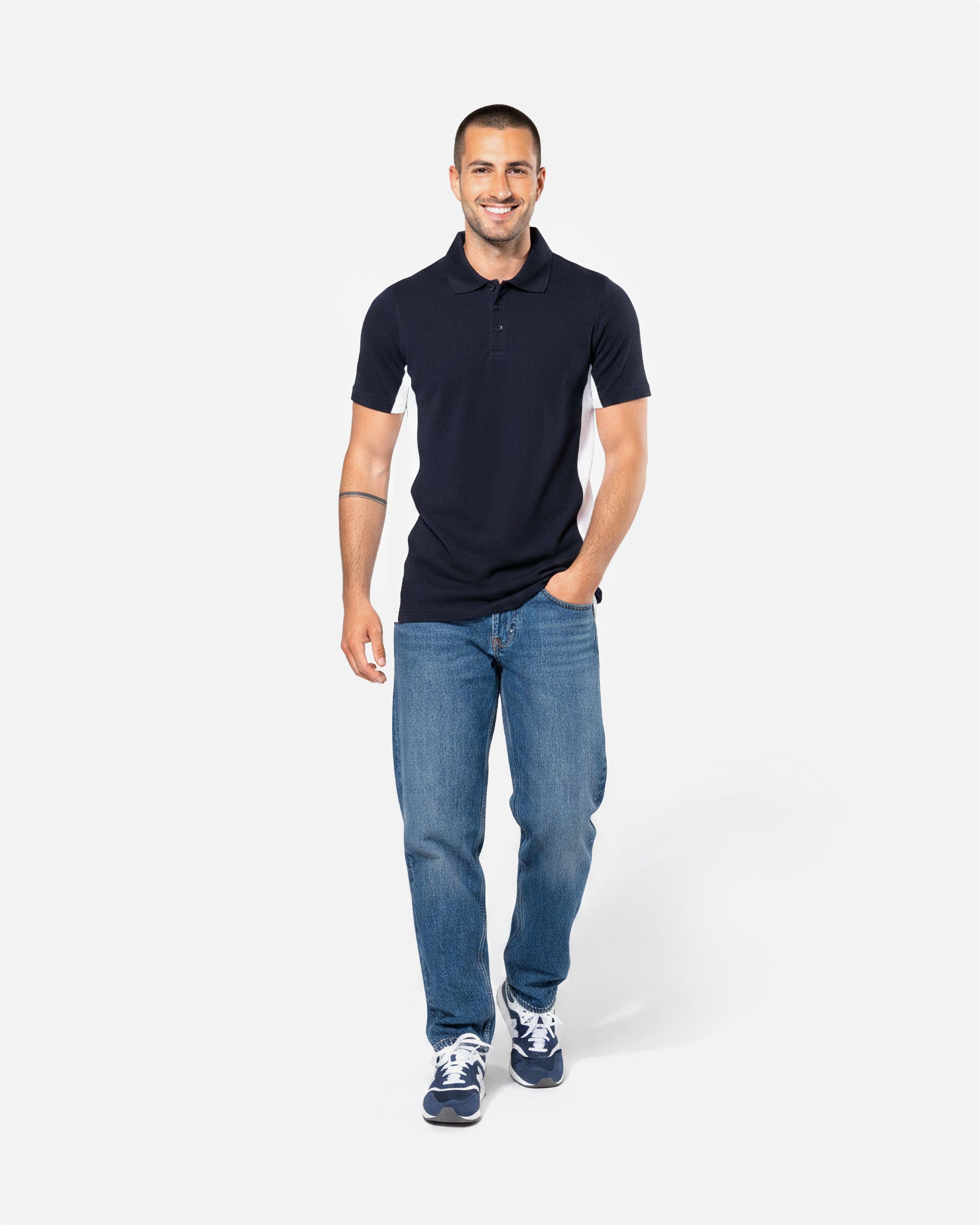 Zweifarbiges Herren Piqué Polo T-Shirt 2.0 von VIVID
