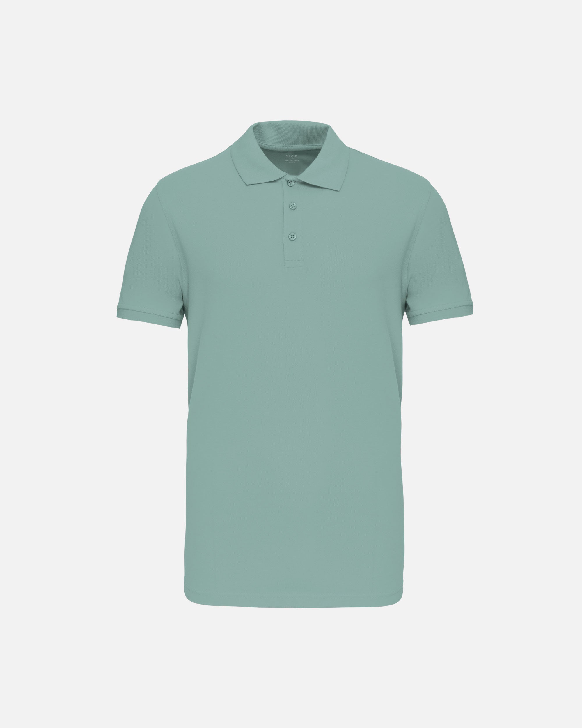 Schweres Herren Piqué Polo T-Shirt 2.0 Sage von VIVID