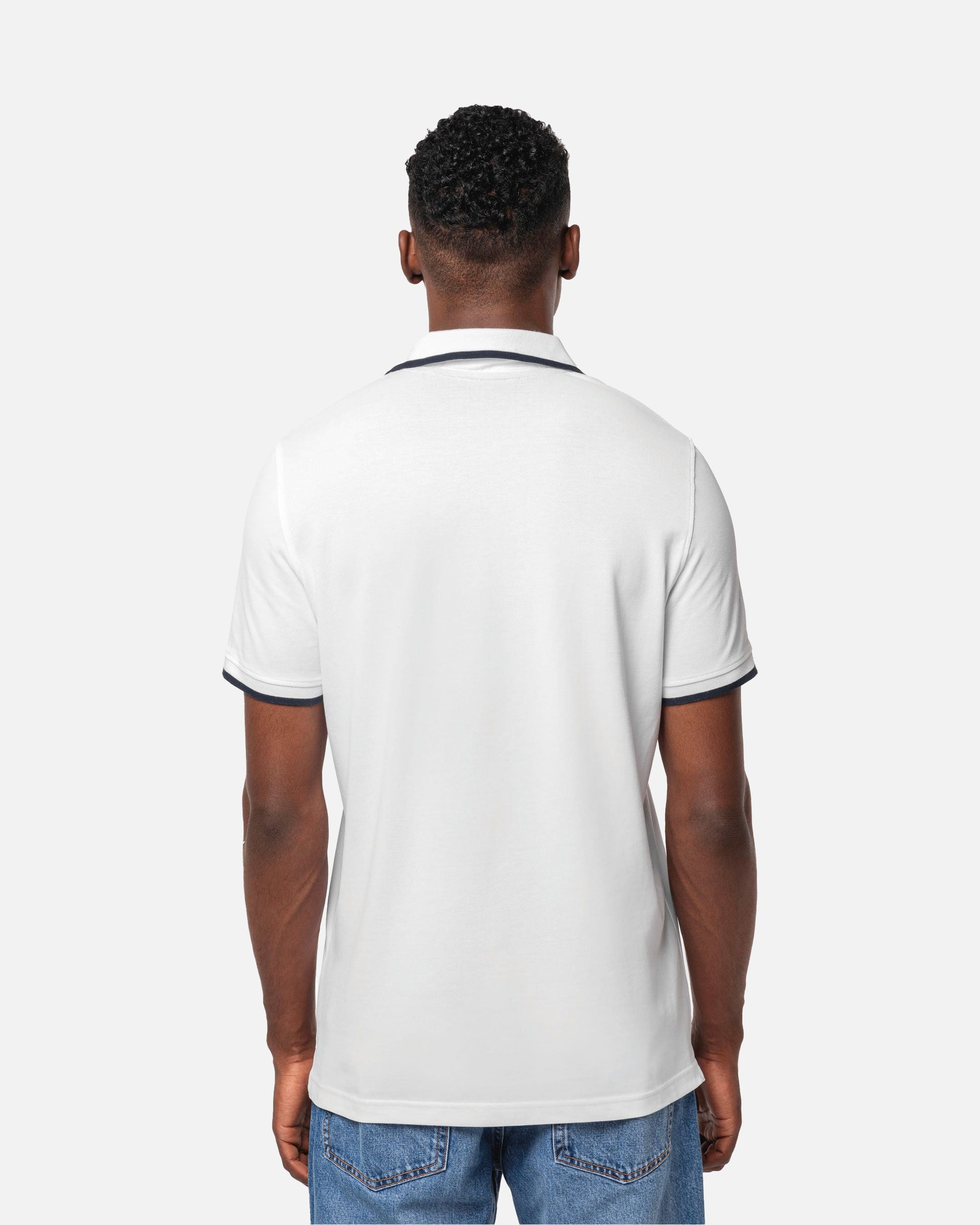 Schweres Herren Piqué Polo T-Shirt mit Kontrastfarben