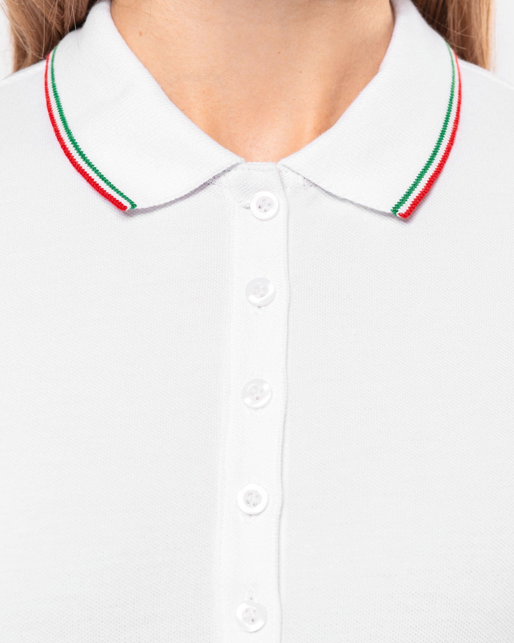 Schweres Damen Piqué Polo T-Shirt mit Kontrastfarben