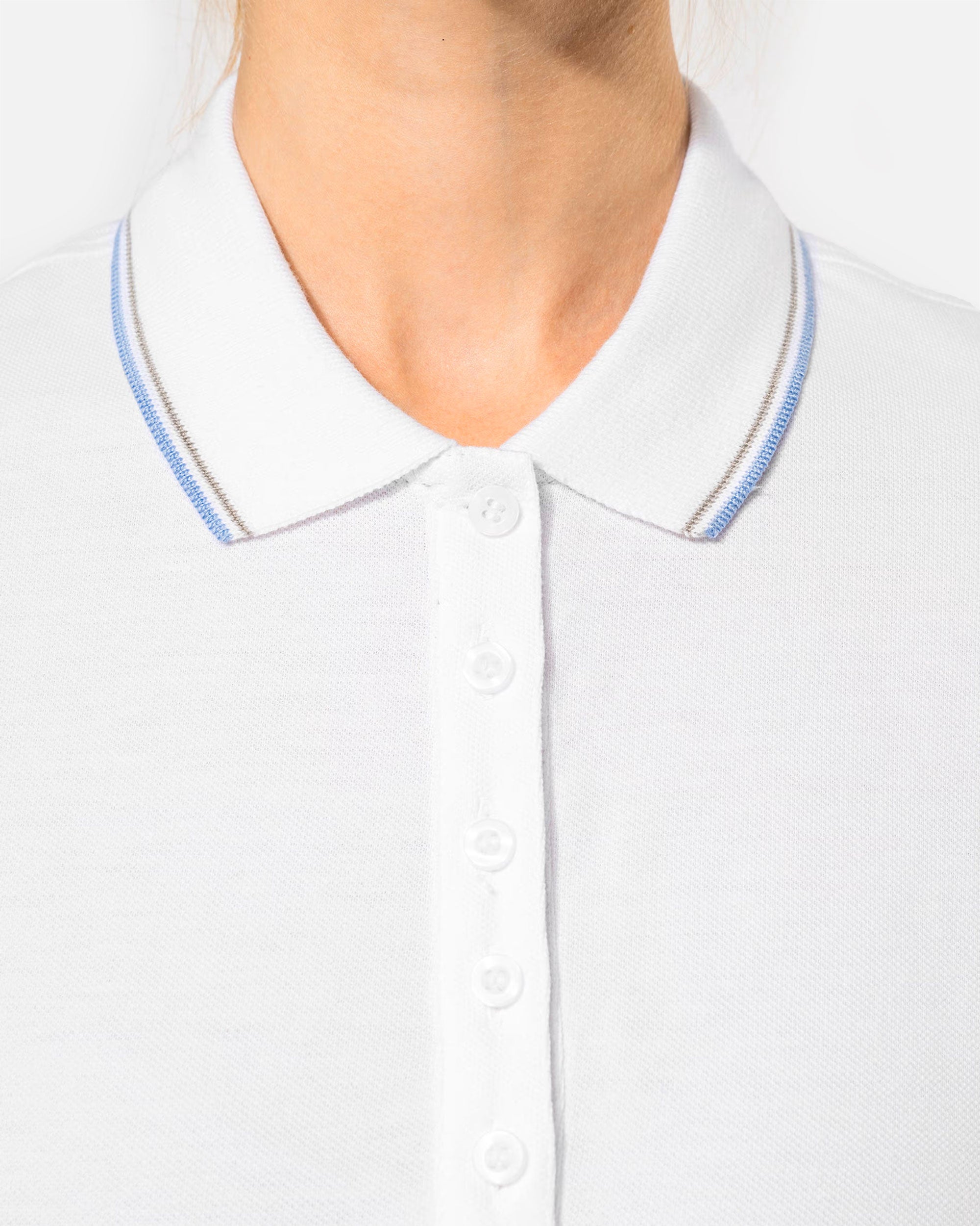 Schweres Damen Piqué Polo T-Shirt mit Kontrastfarben von VIVID