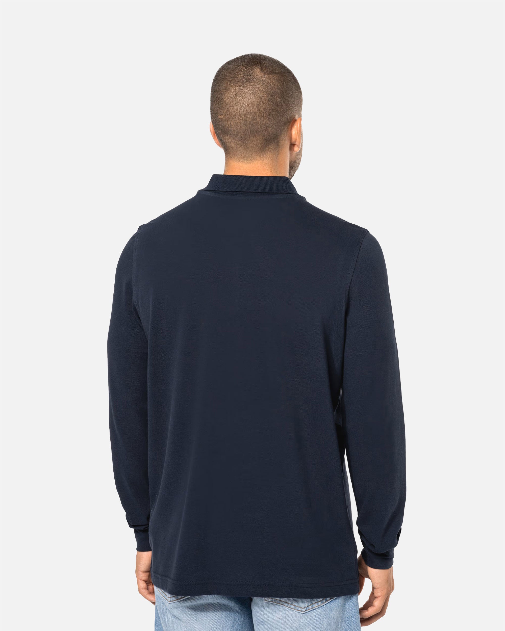 Klassisches Herren Piqué Polo Langarmshirt von VIVID